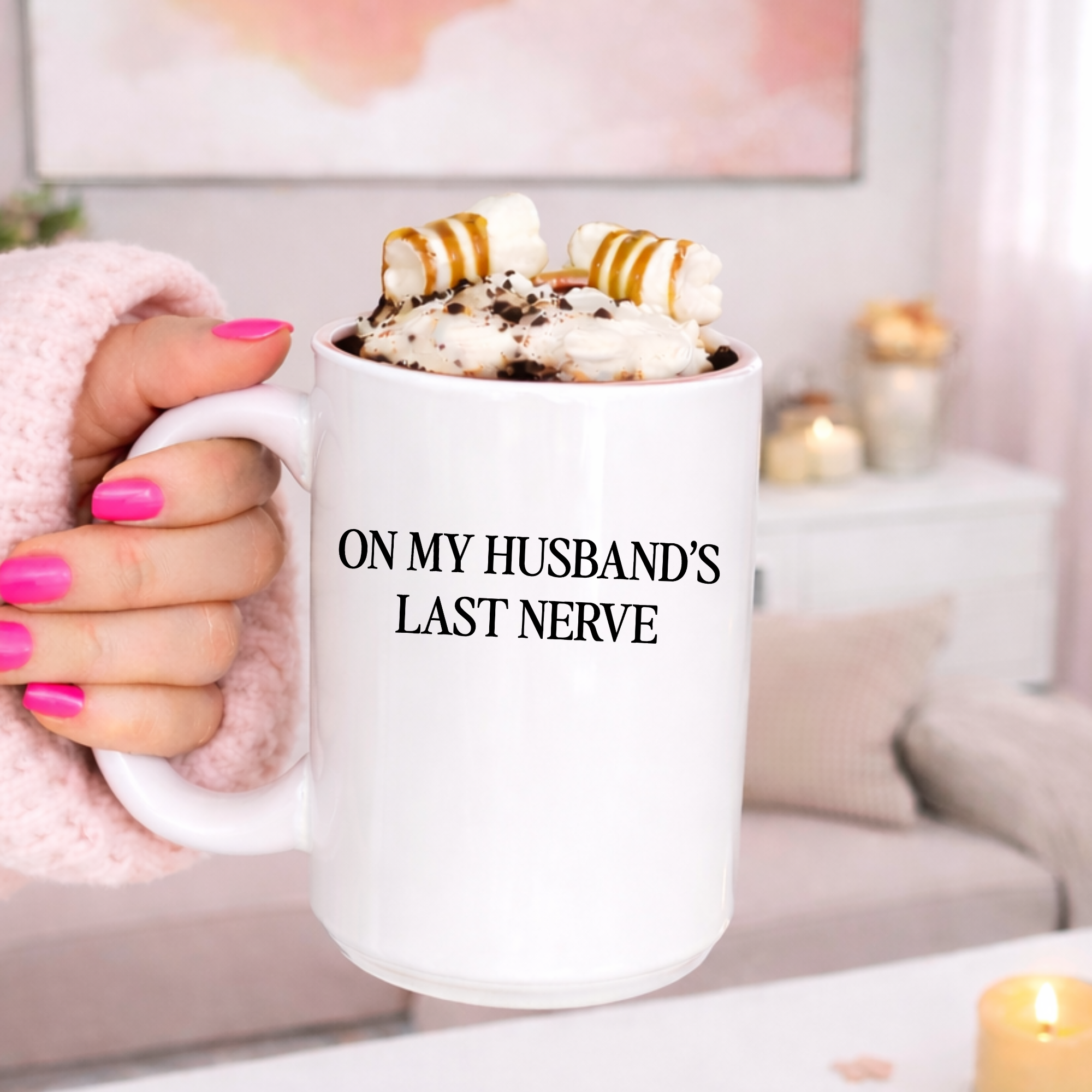 On My Husband's Last Nerve 15oz Mug