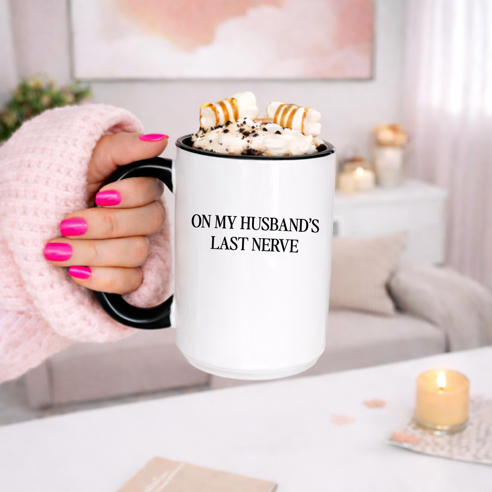 On My Husband's Last Nerve 15oz Mug