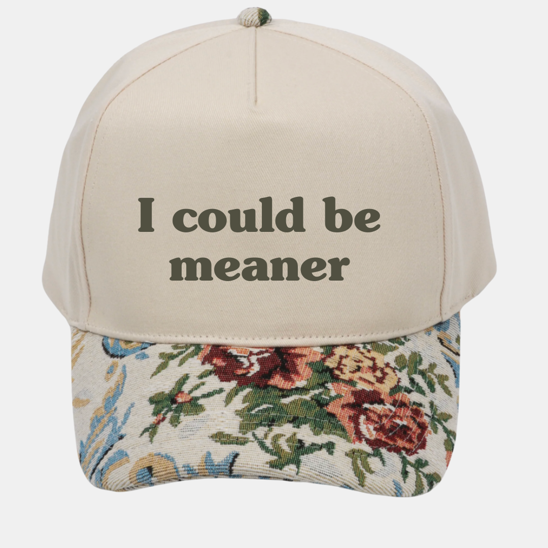 I Could Be Meaner Embroidered Cap