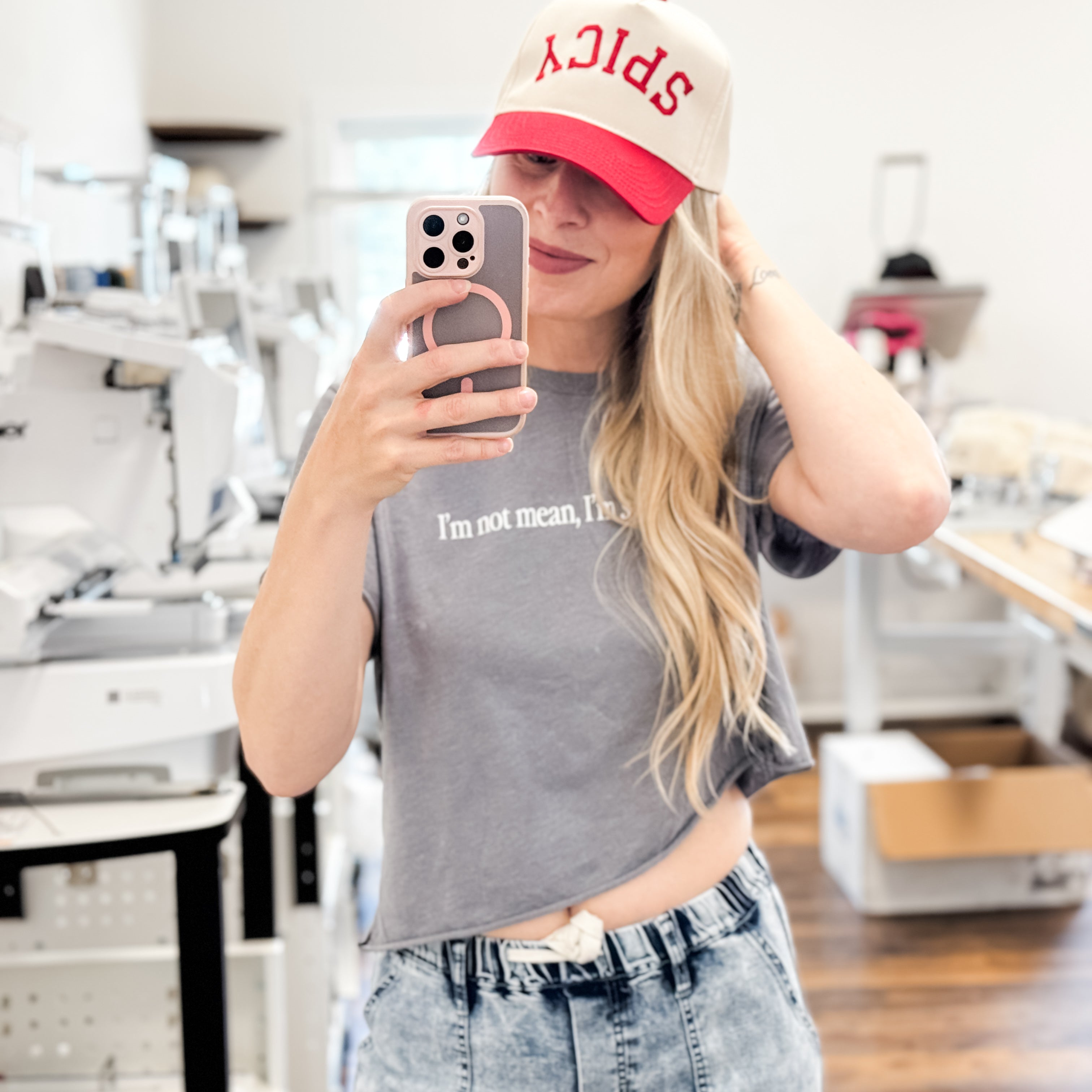 SPICY {Upside Down} Embroidered Cap