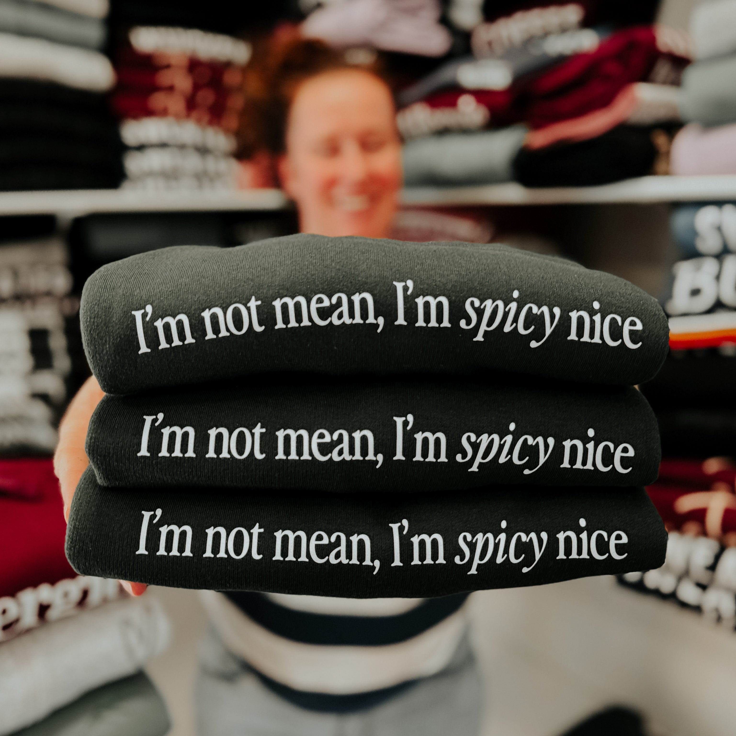 I'm not mean, I'm Spicy Nice Cozy Crew Neck Sweater