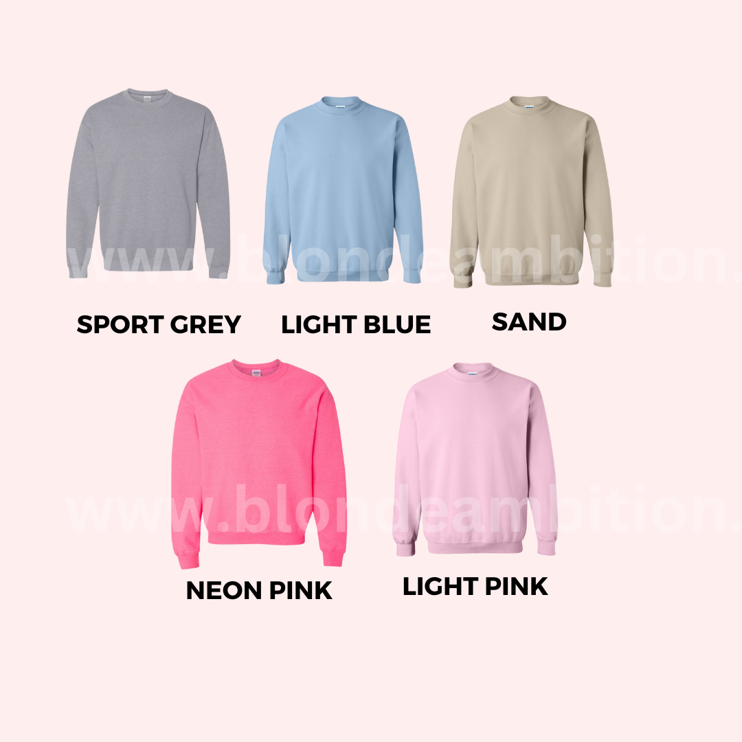 Butterfly Kisses Embroidered Classic Crew Neck