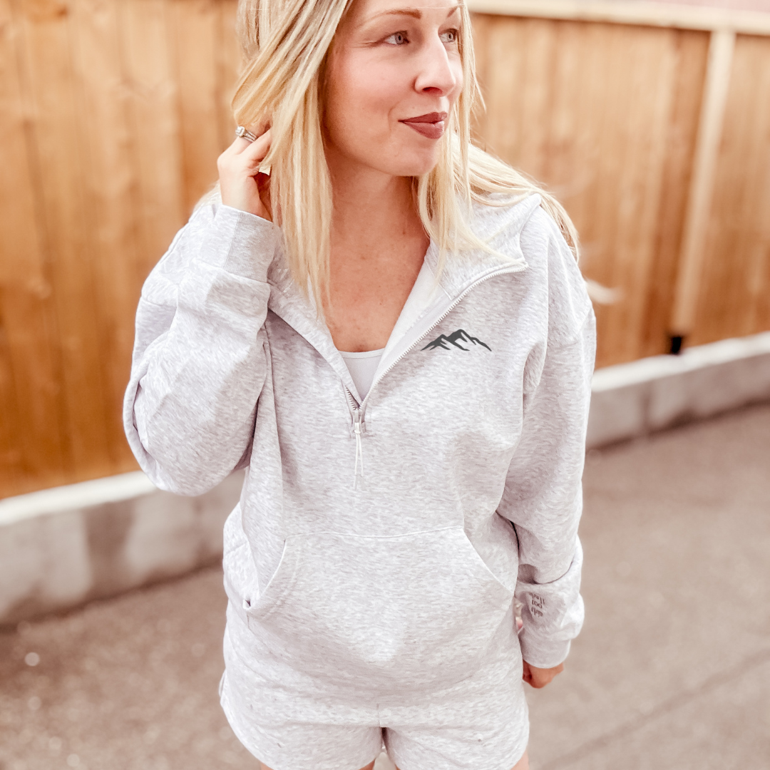 Mountain Crest Embroidered Ultimate 1/2 Zip Hoodie