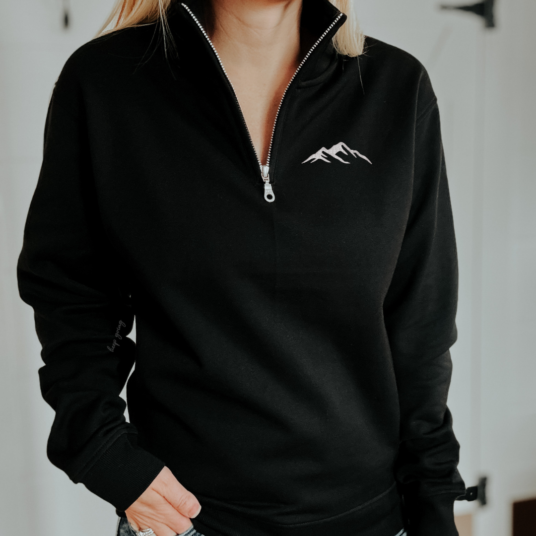 Mountain Crest Embroidered Ultimate 1/4 Zip Sweater