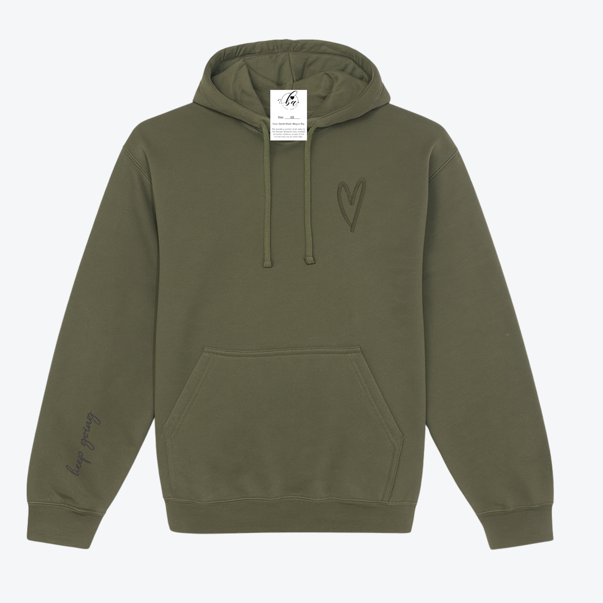 Keep Going Embroidered Cozy HOODIE