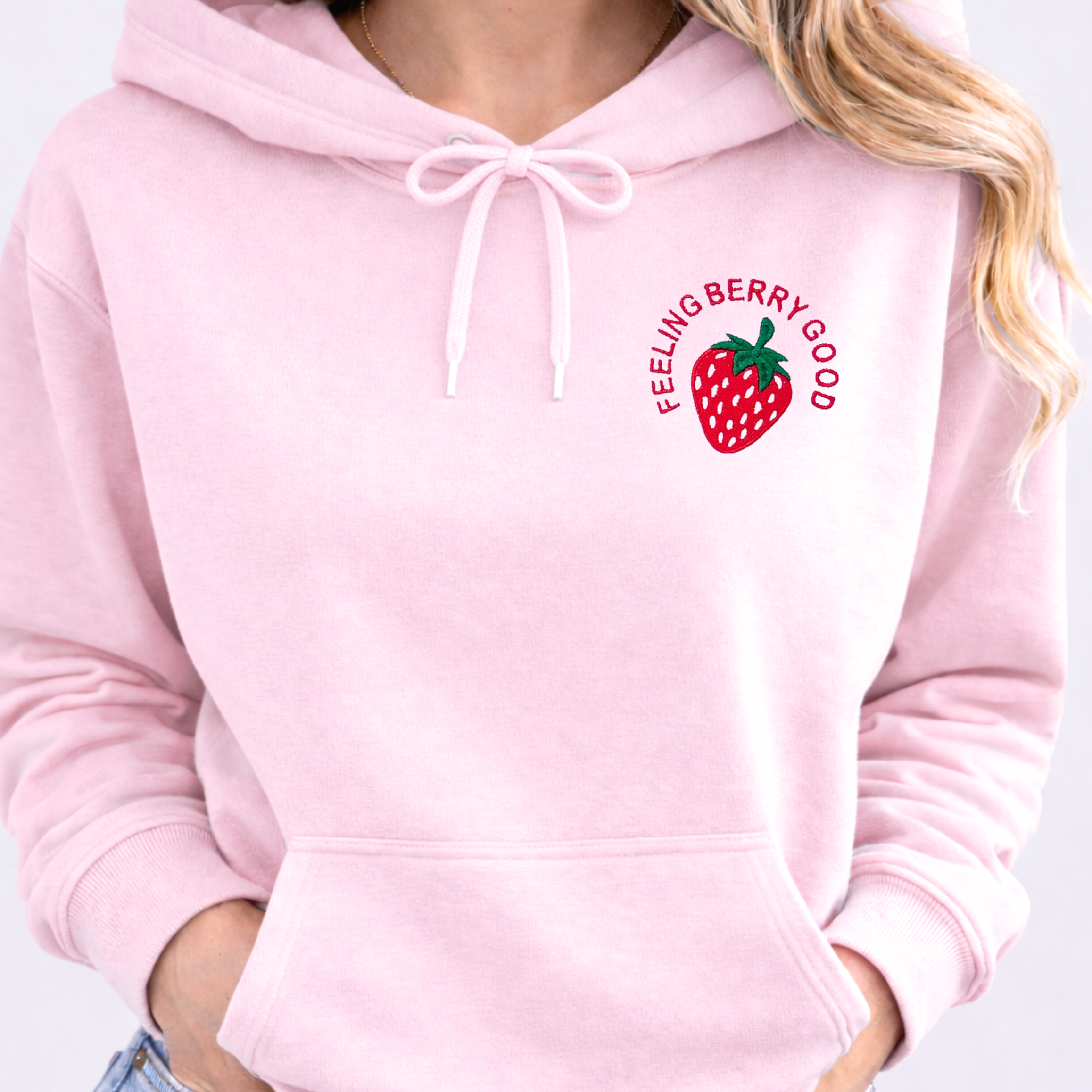 Feeling Berry Good Embroidered Cozy Hoodie