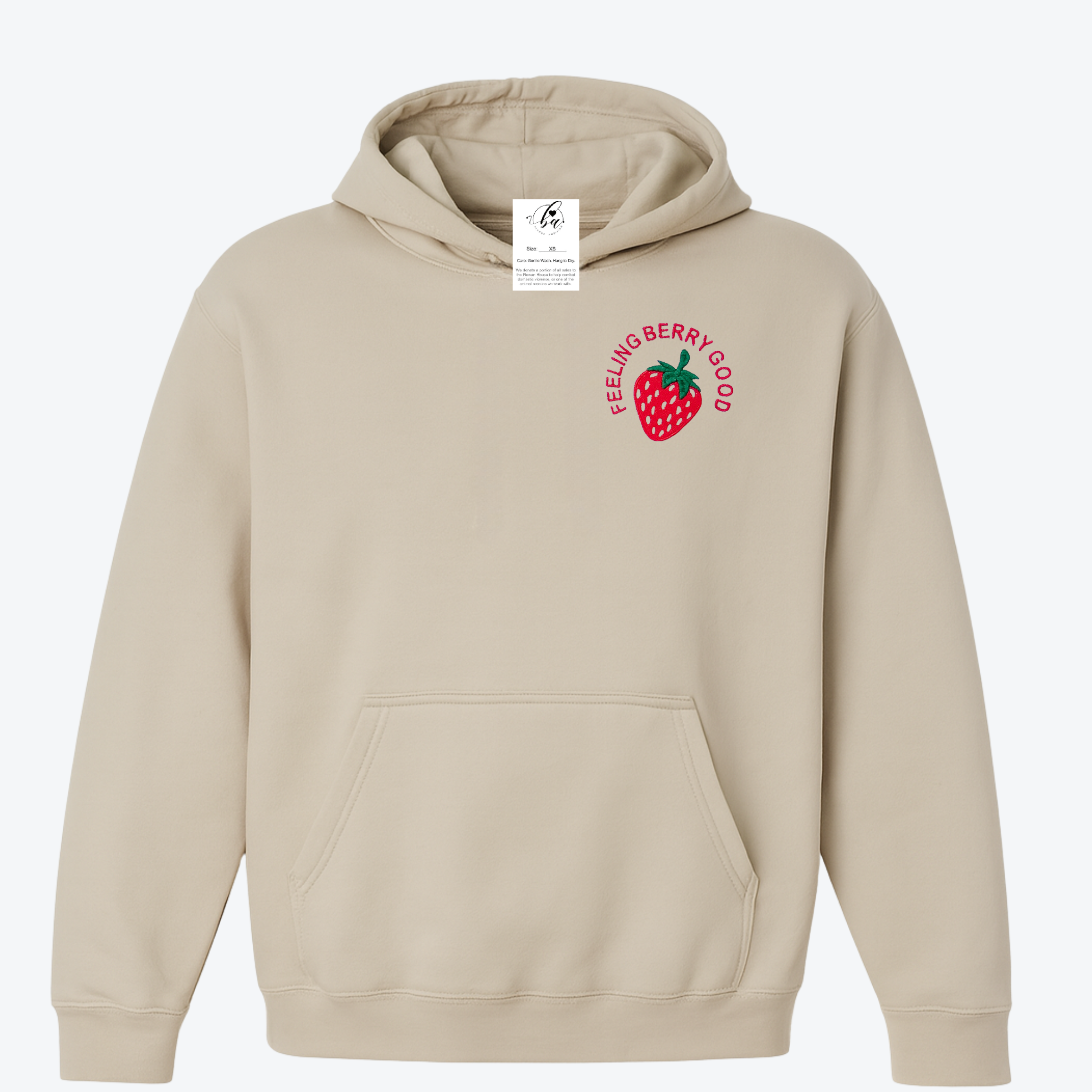Feeling Berry Good Embroidered Cozy Hoodie