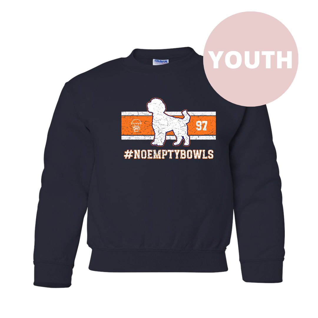 #NOEMPTYBOWLS YOUTH Classic Crew Neck Sweater