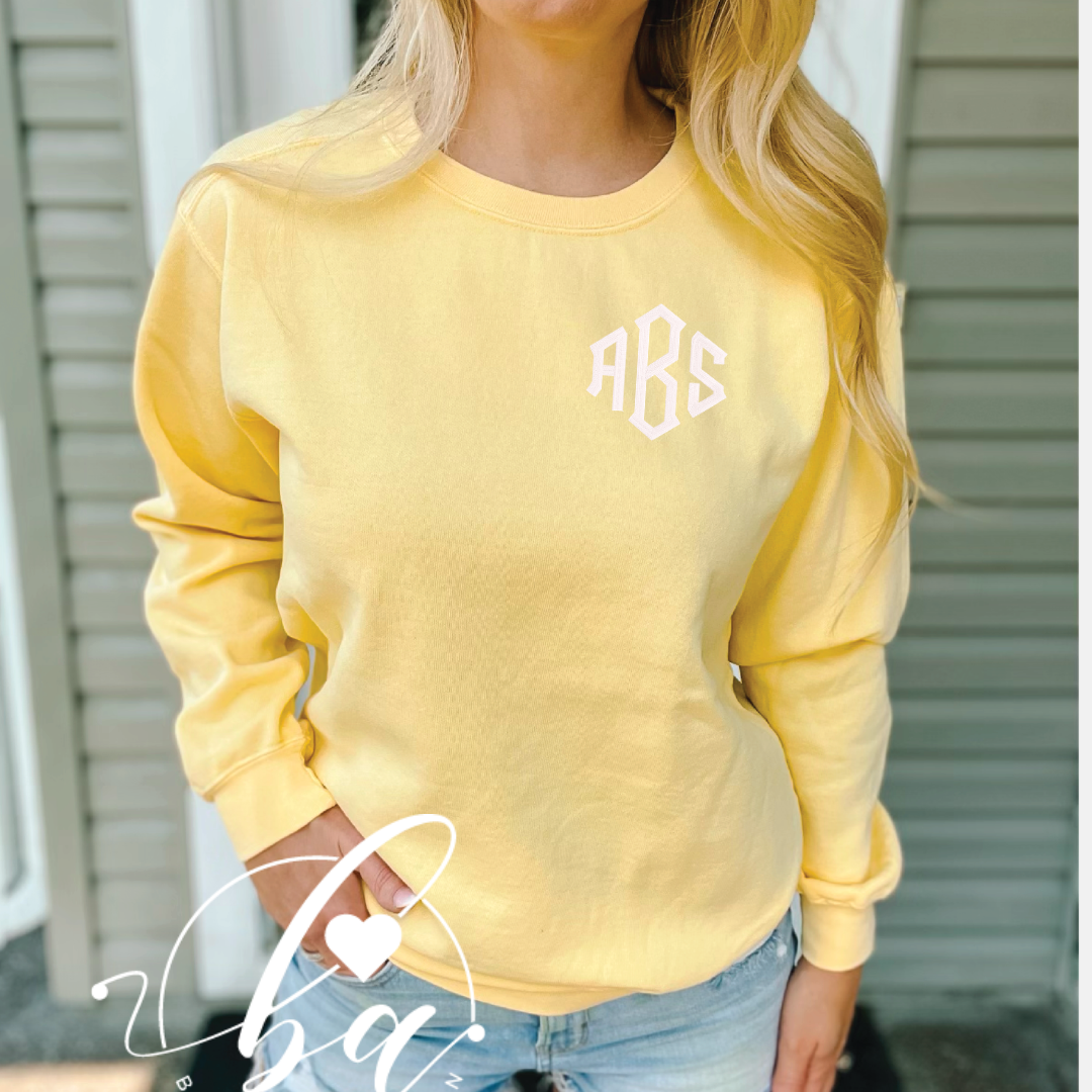 CC Embroidered Monogramed Sweatshirt