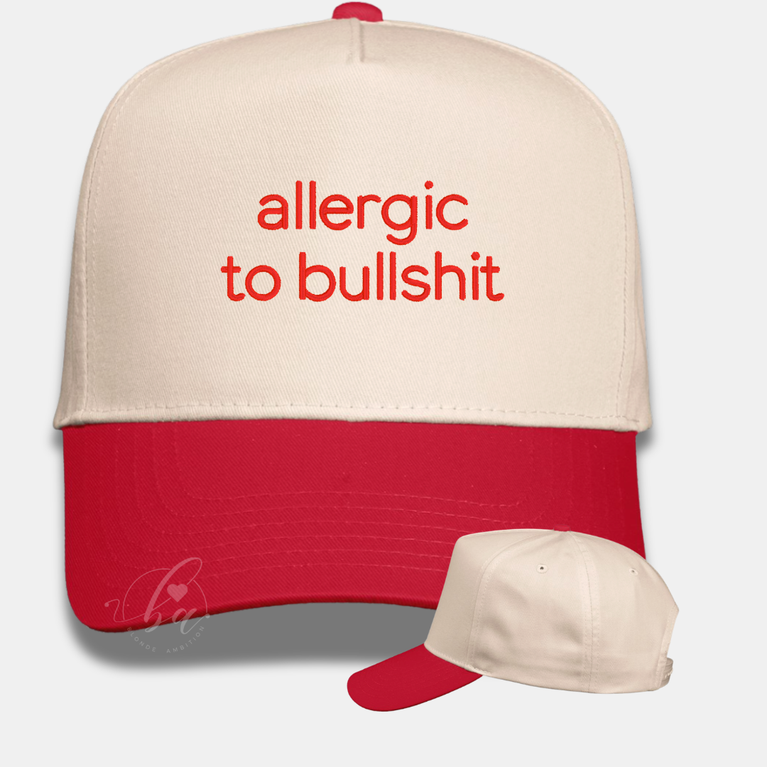 Allergic to Bullshit Embroidered Cap