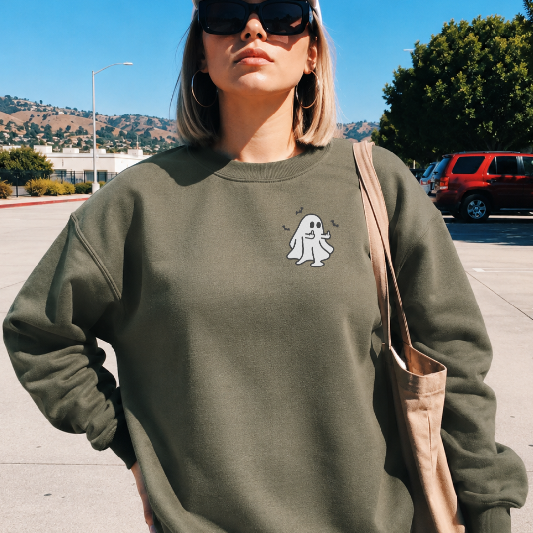 Bad Ghost Embroidered Classic Crew