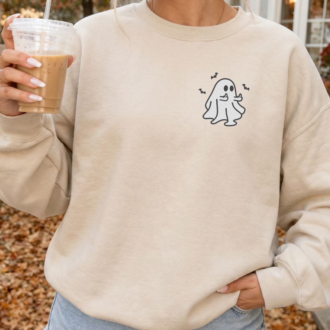 Bad Ghost Embroidered Classic Crew