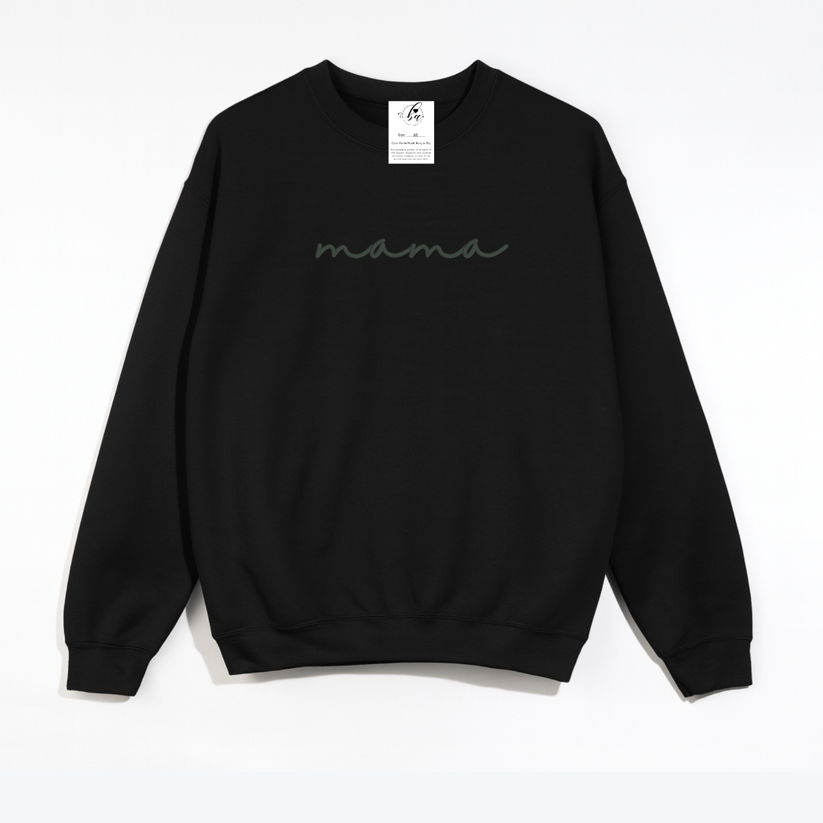 Mama {Script} Embroidered Cozy Crew