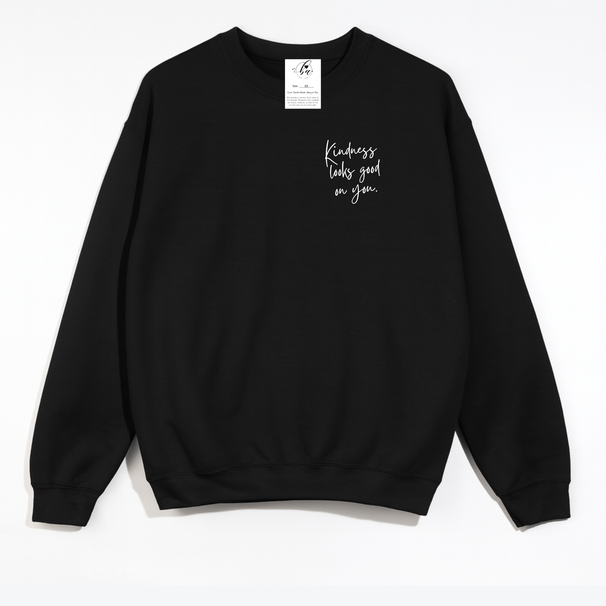 Kindness Looks Good On You Cozy Crew Neck Sweater