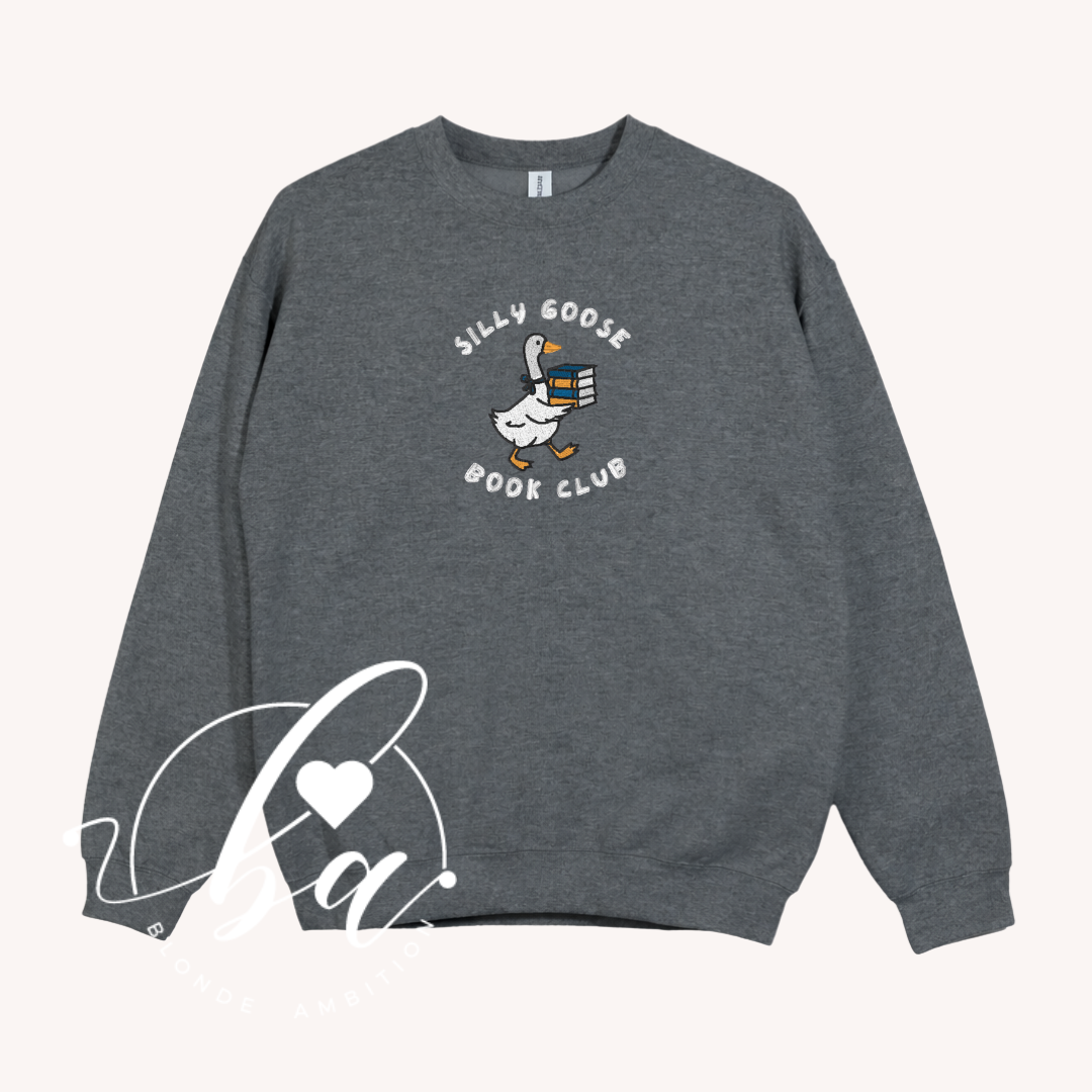 Sill Goose Book Club Embroidered Classic Crew Neck