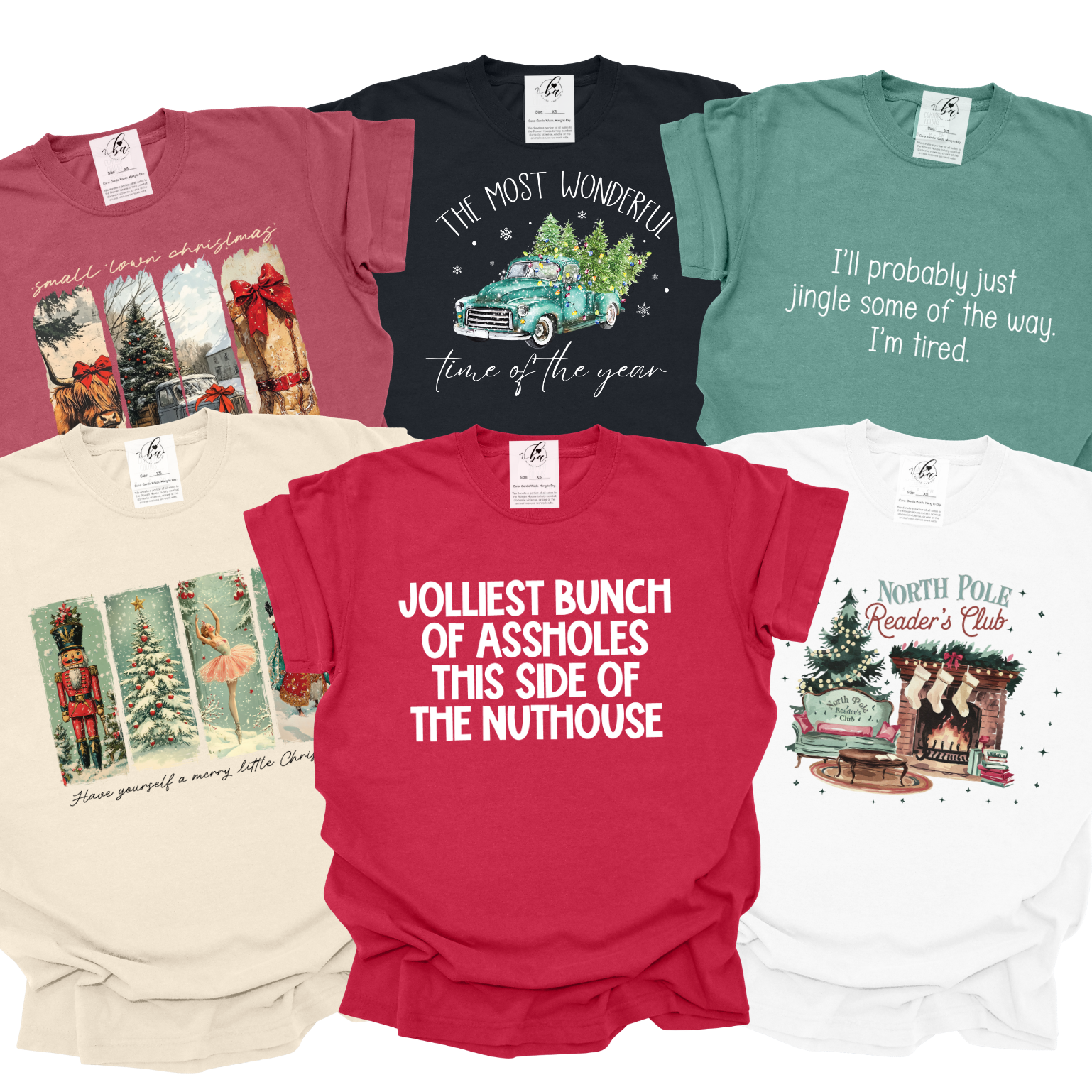 **Holiday Print on Heavy Weight Tee**
