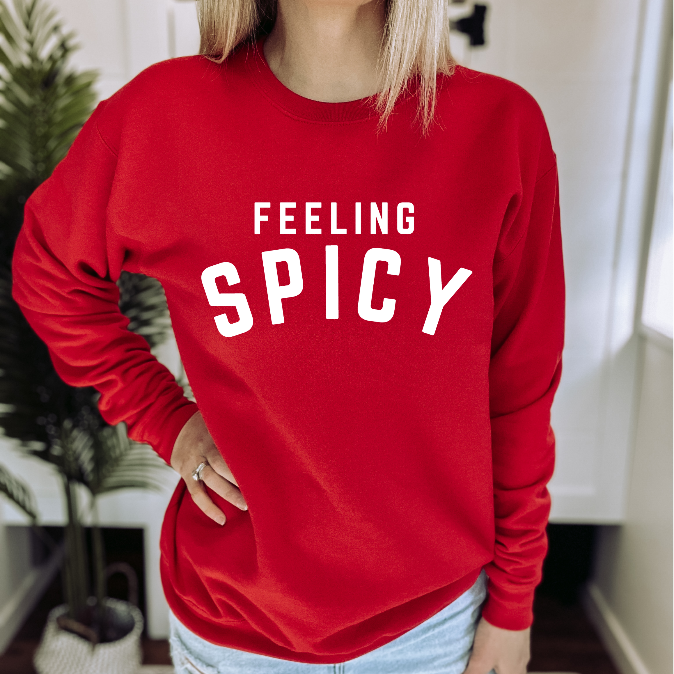 Feeling Spicy Cozy Crew Neck Sweater