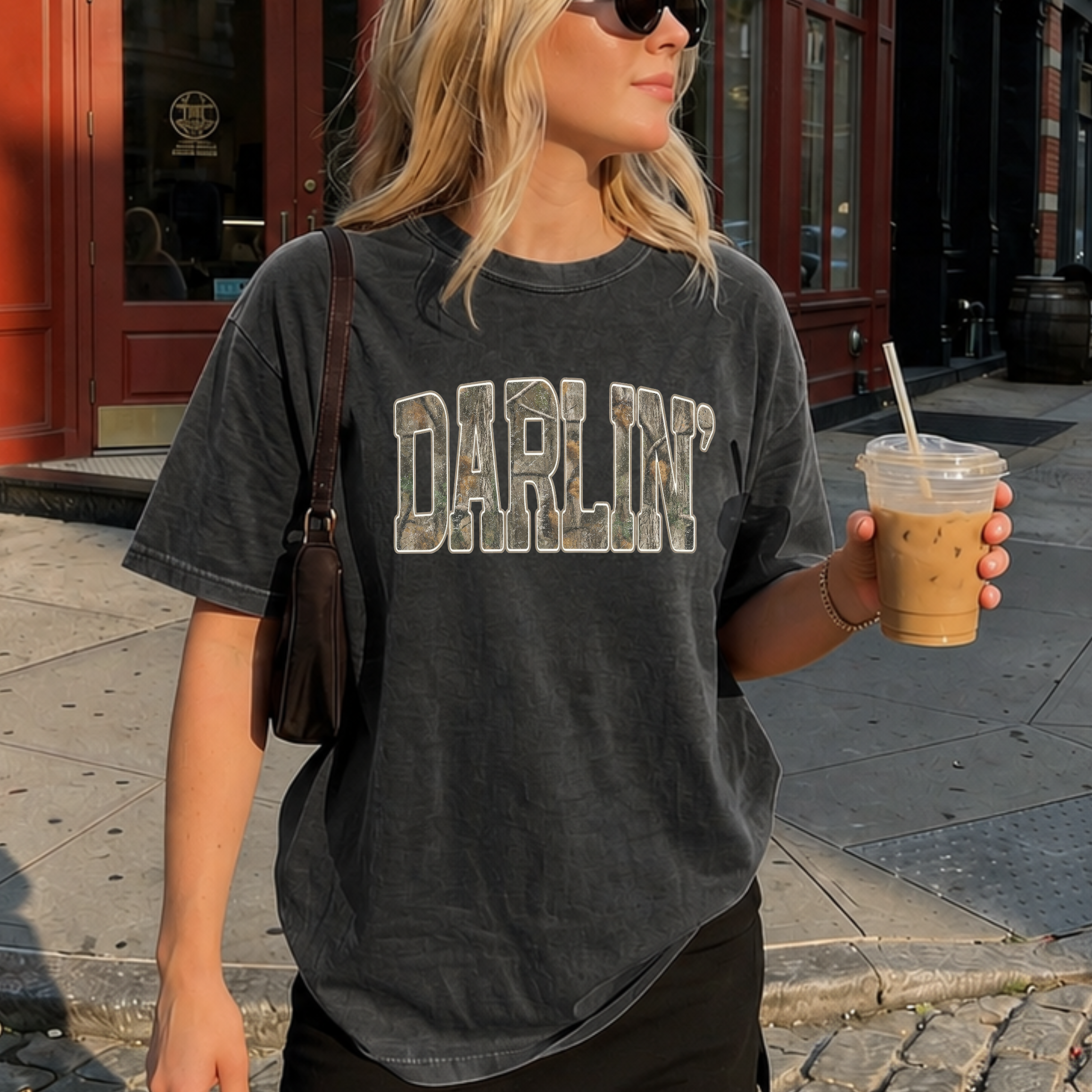 Darlin Camo Heavy Weight Tee (Boxier Tee)
