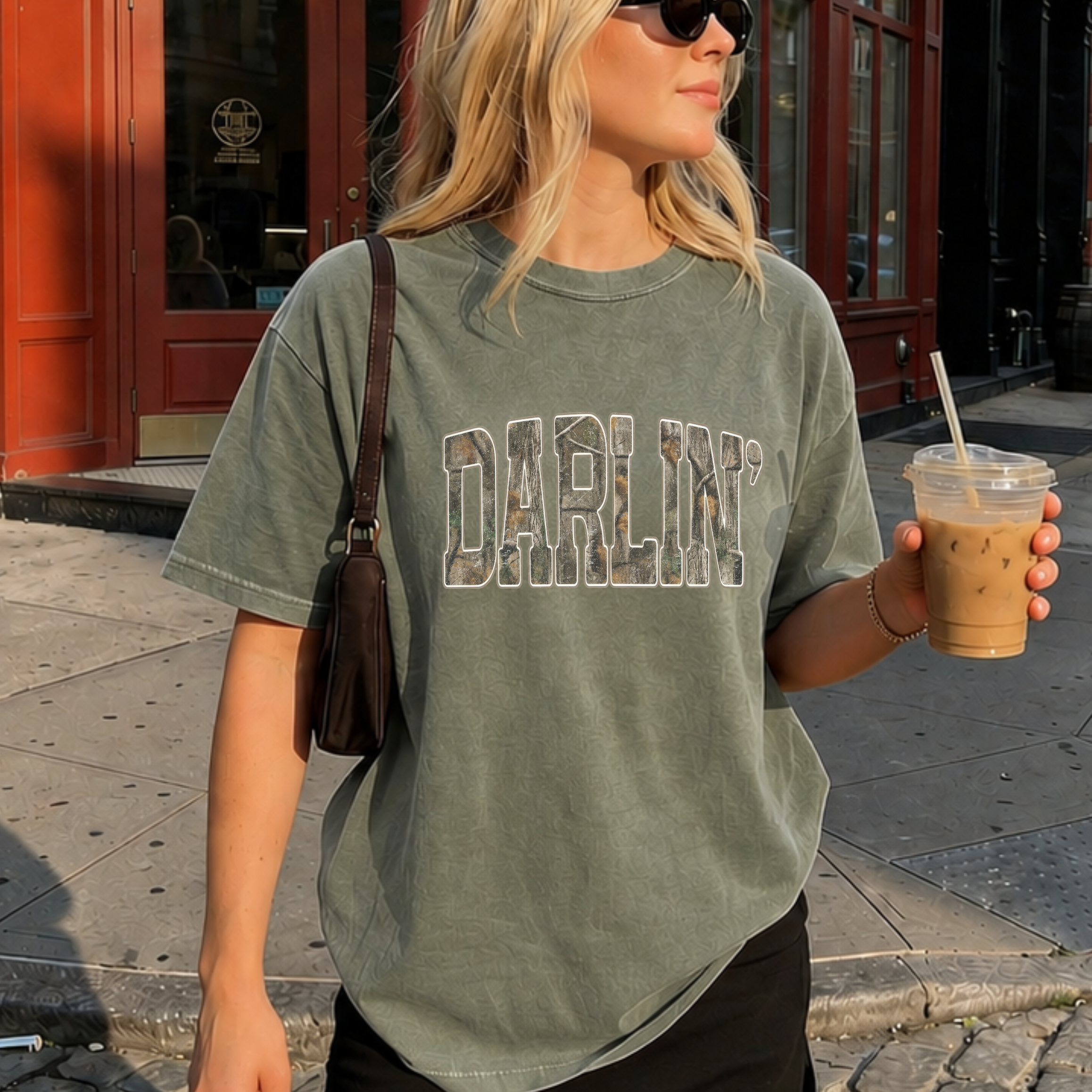 Darlin Camo Heavy Weight Tee (Boxier Tee)