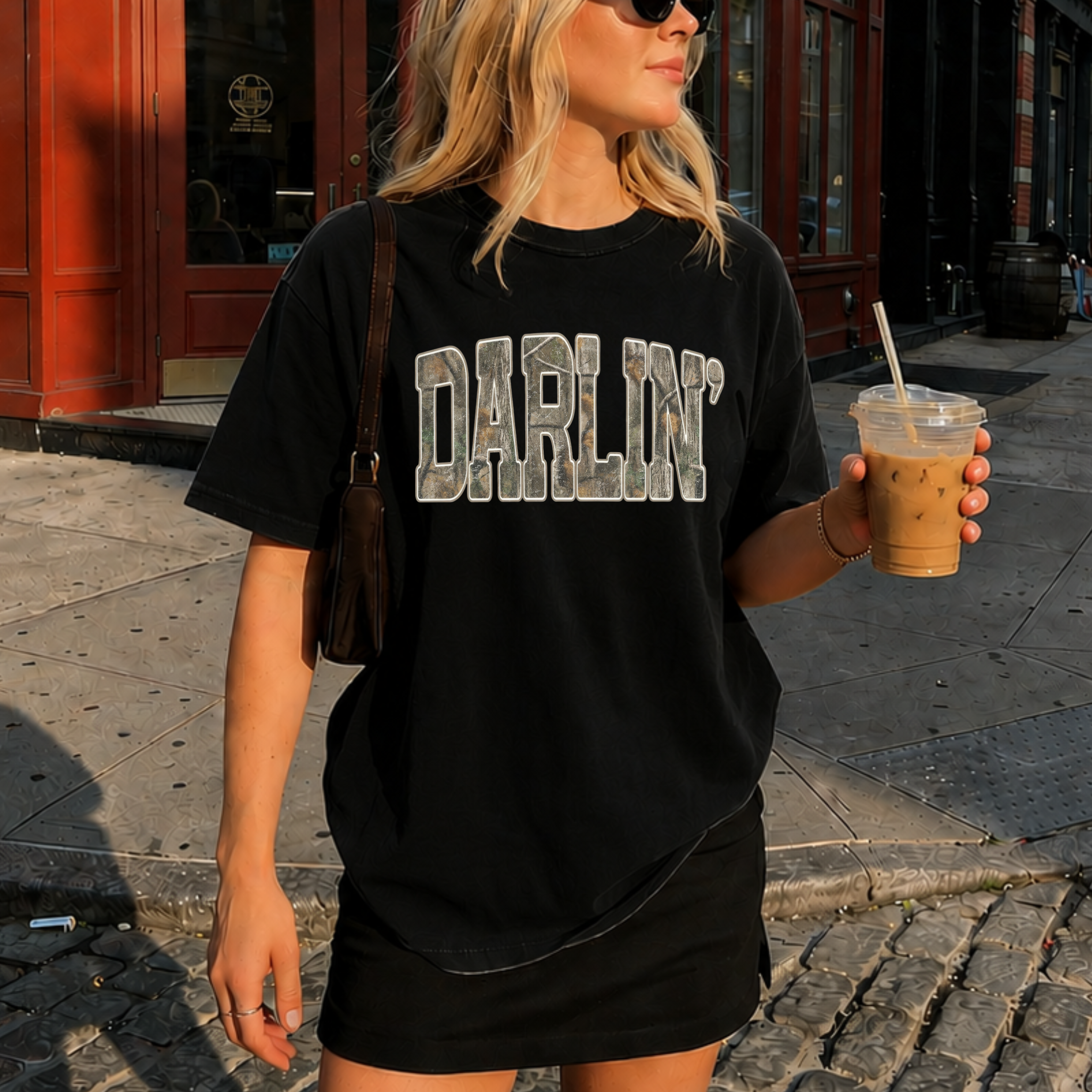 Darlin Camo Heavy Weight Tee (Boxier Tee)