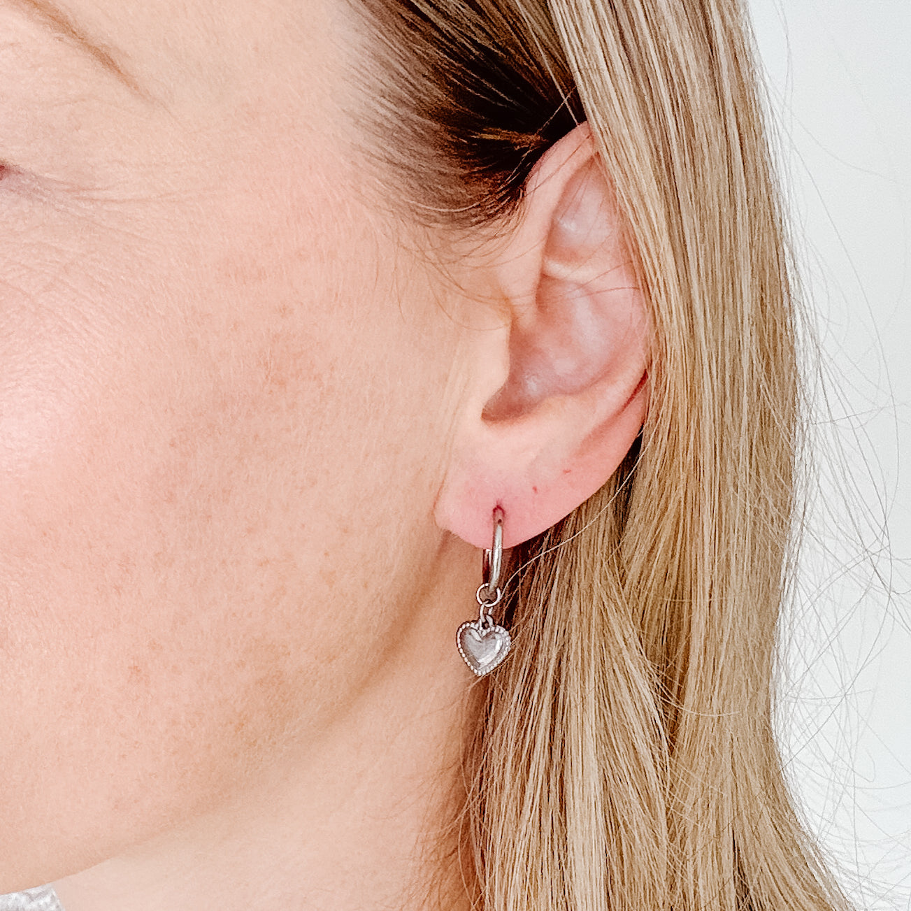 Stevie Heart Pendant Earrings