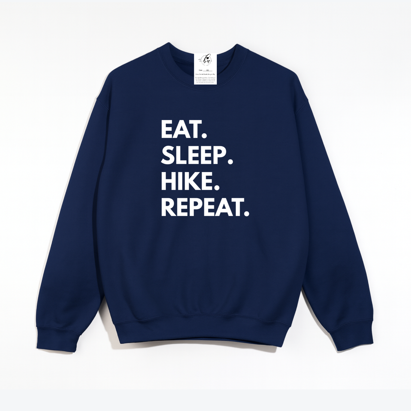 Eat. Sleep. Hike. Repeat Cozy Crew Neck Sweater