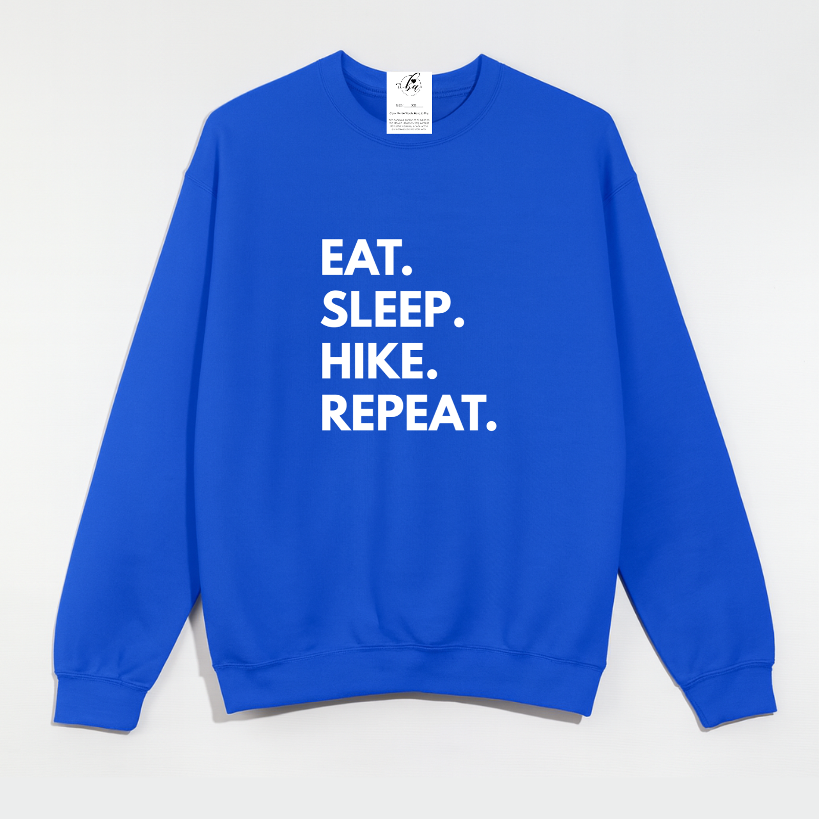 Eat. Sleep. Hike. Repeat Cozy Crew Neck Sweater