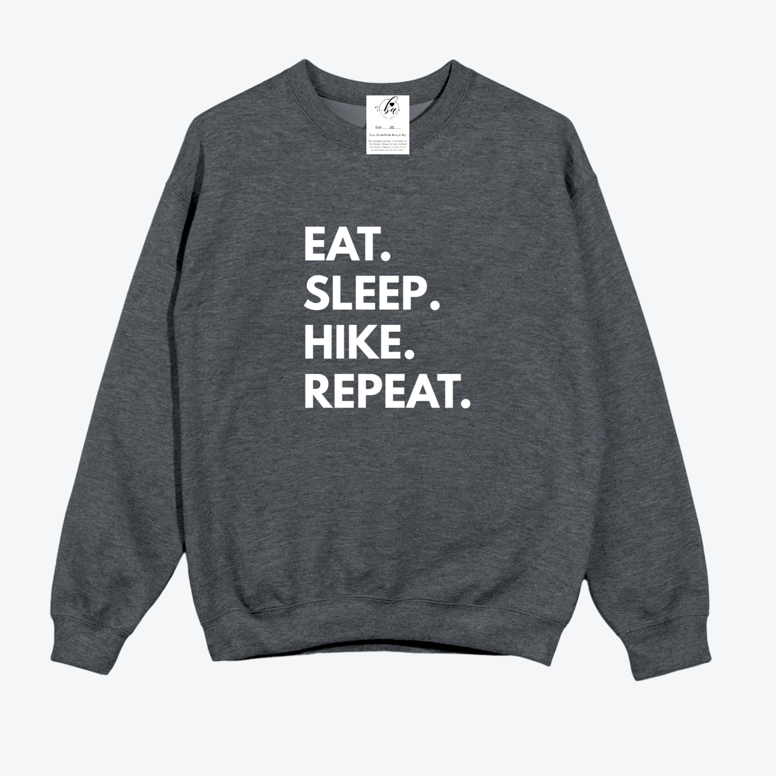 Eat. Sleep. Hike. Repeat Cozy Crew Neck Sweater