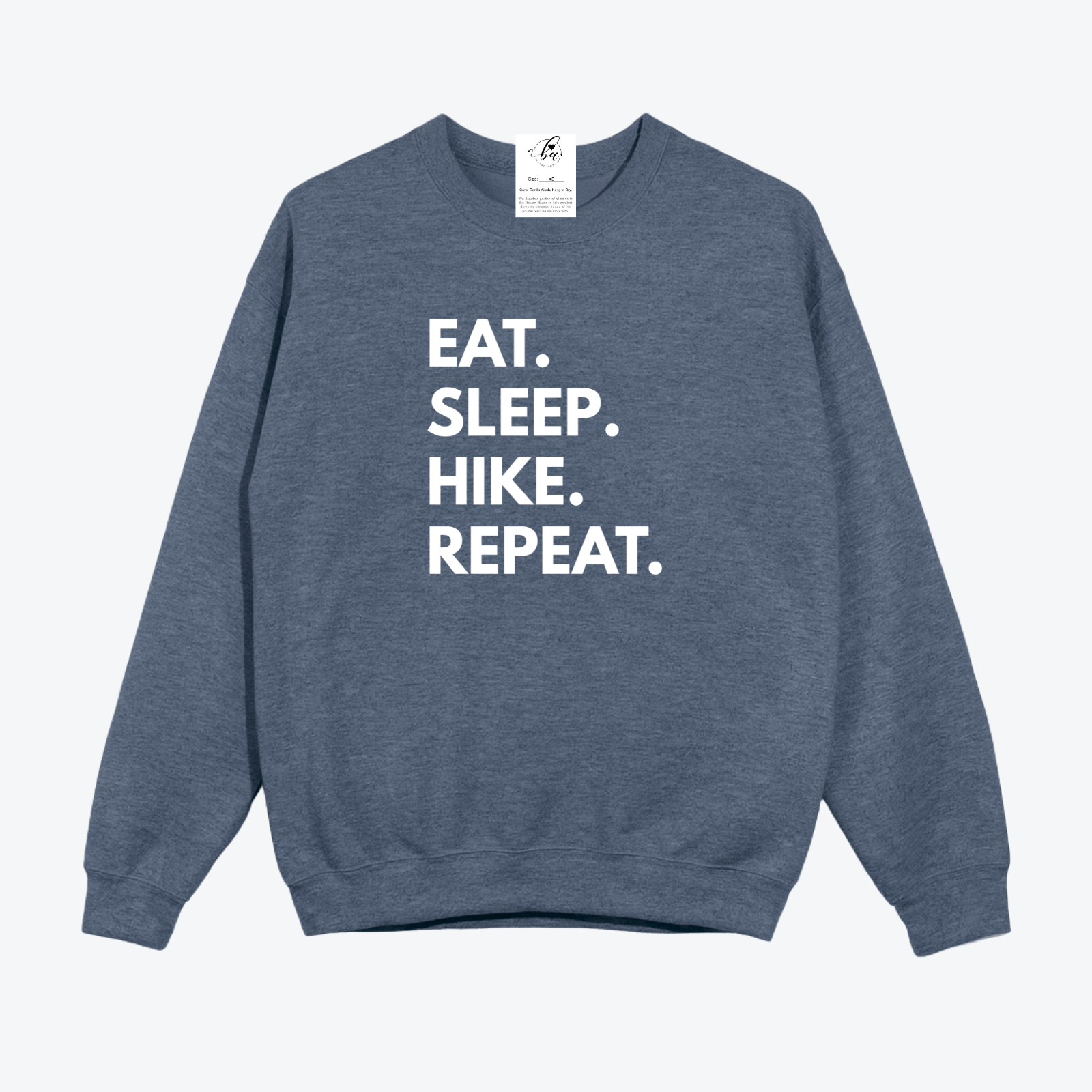 Eat. Sleep. Hike. Repeat Cozy Crew Neck Sweater