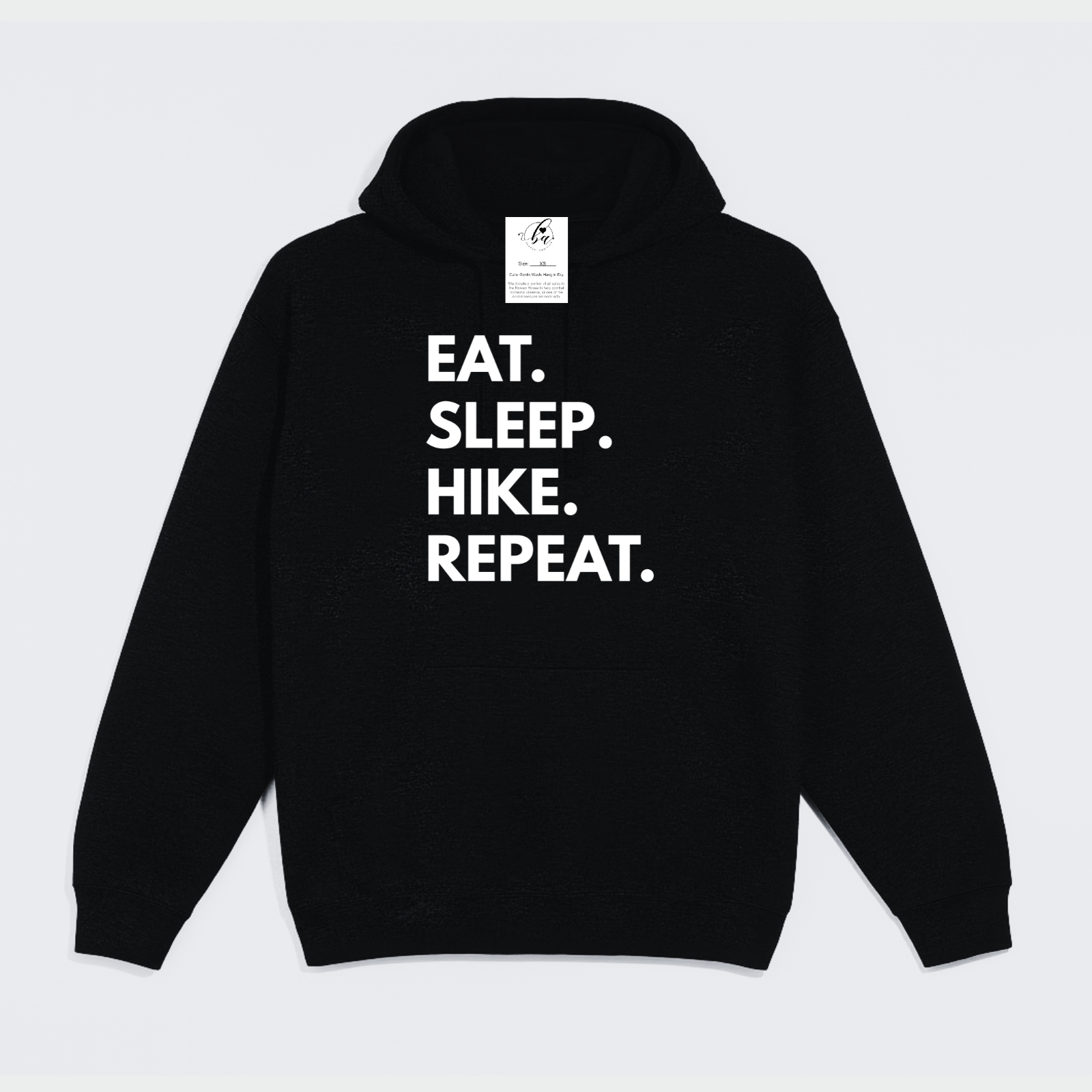 Eat. Sleep. Hike. Repeat. Cozy Hoodie