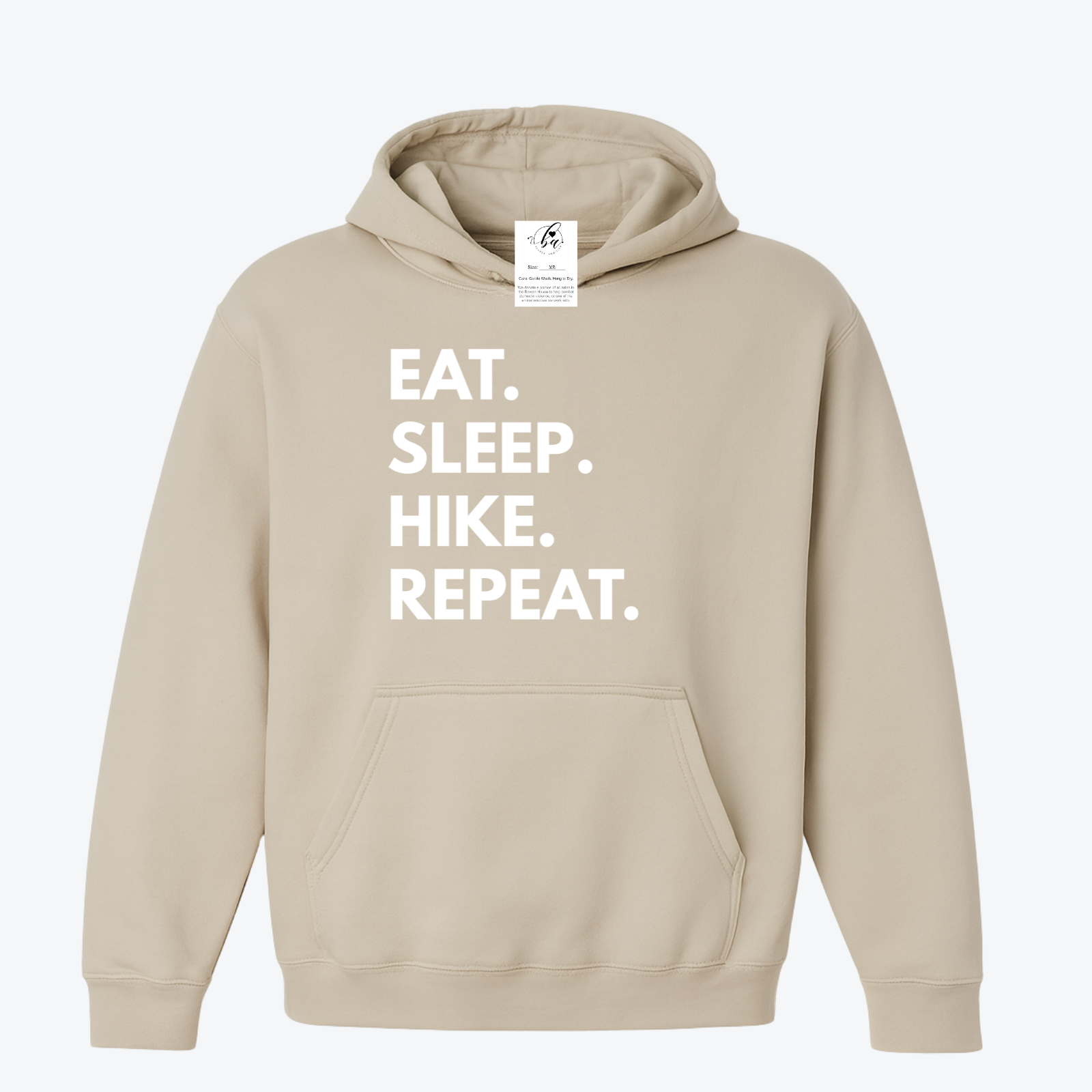 Eat. Sleep. Hike. Repeat. Cozy Hoodie