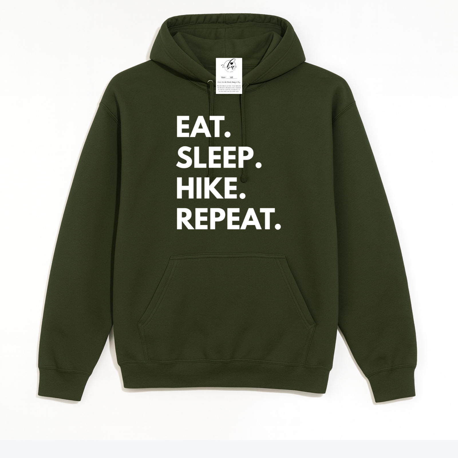 Eat. Sleep. Hike. Repeat. Cozy Hoodie