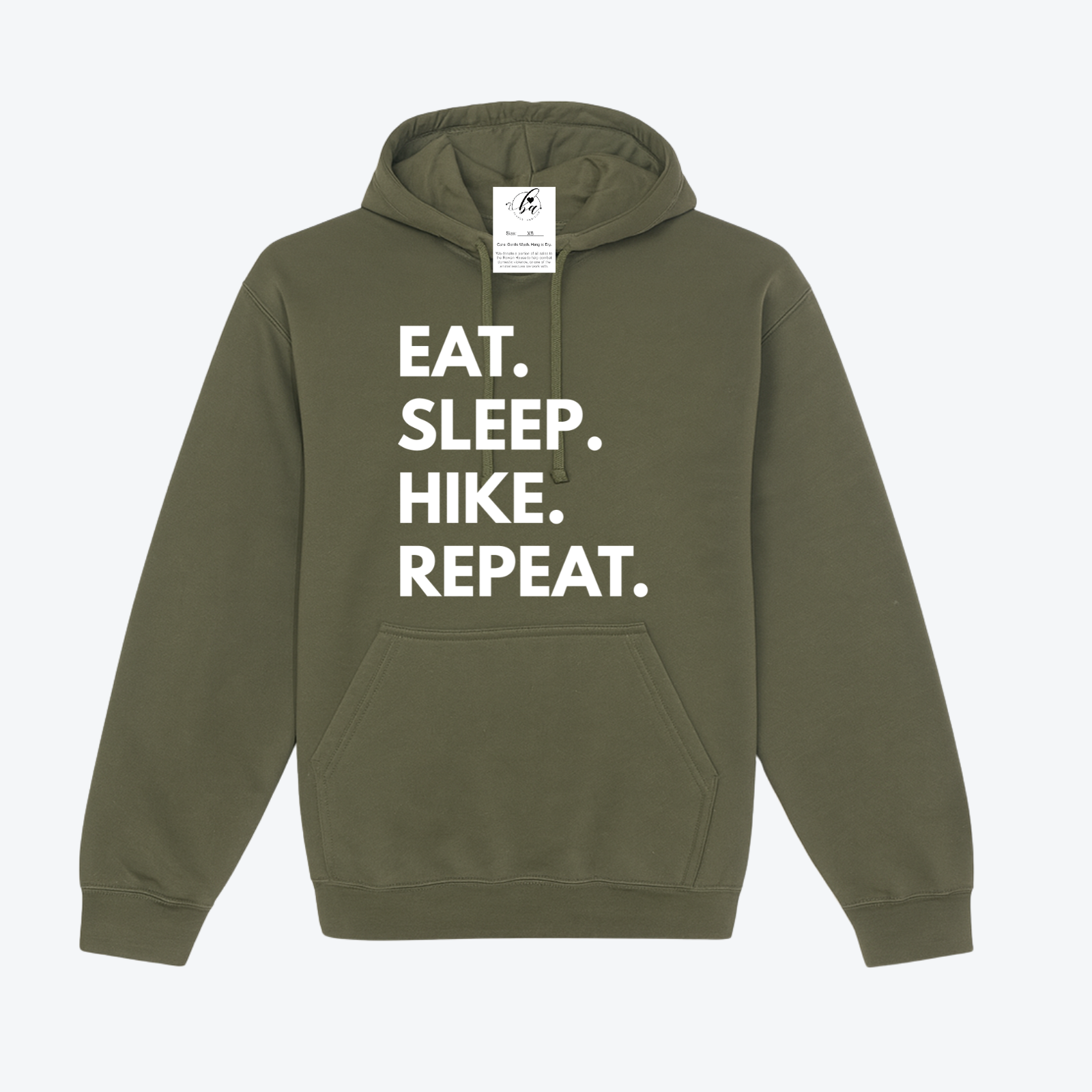 Eat. Sleep. Hike. Repeat. Cozy Hoodie