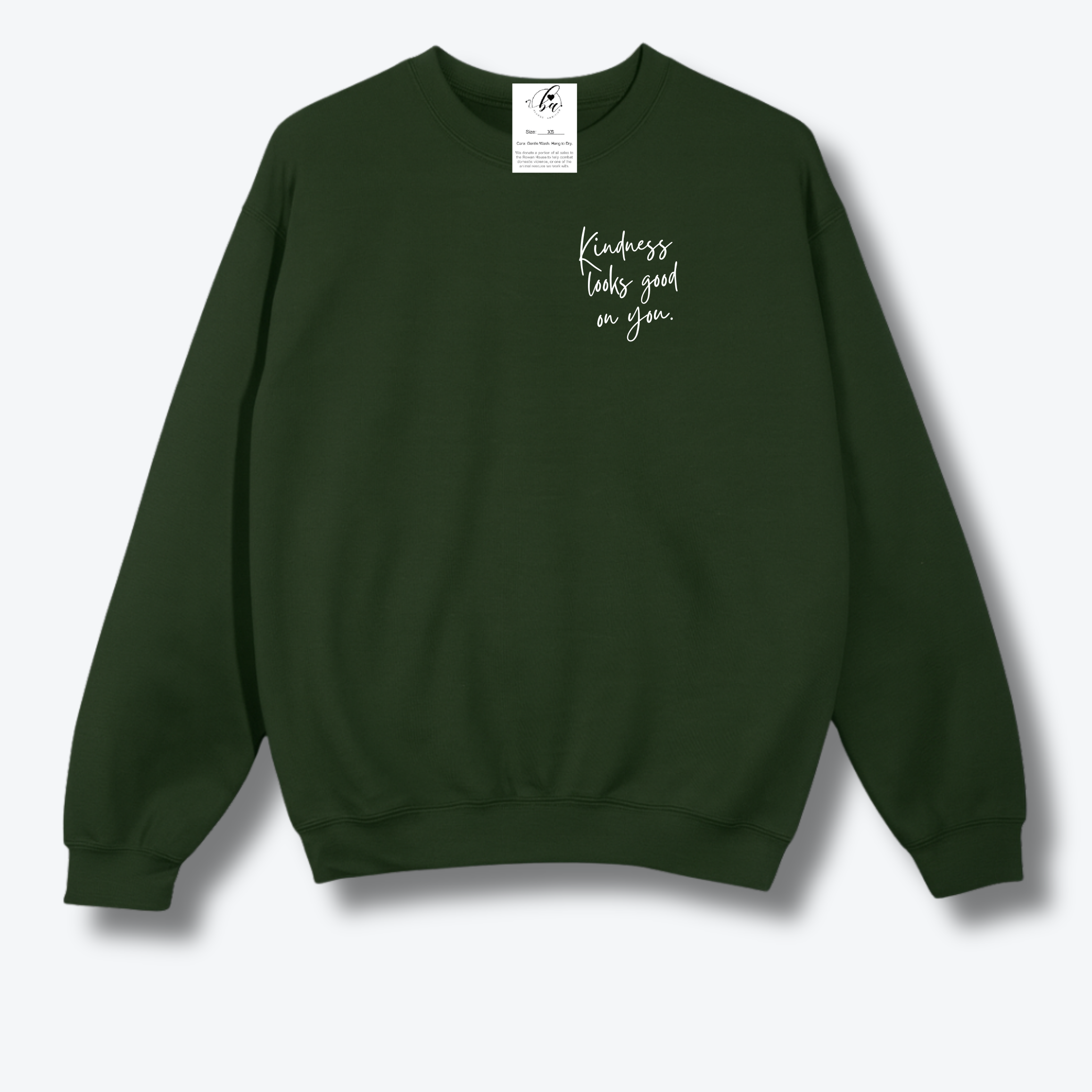 Kindness Looks Good On You Cozy Crew Neck Sweater
