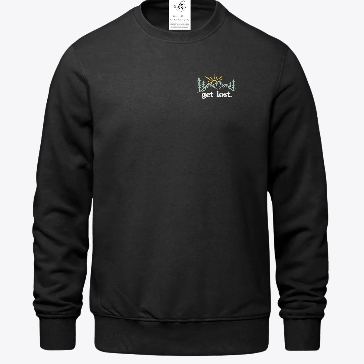 Get Lost Embroidered Ultra Soft Crew Neck Sweater