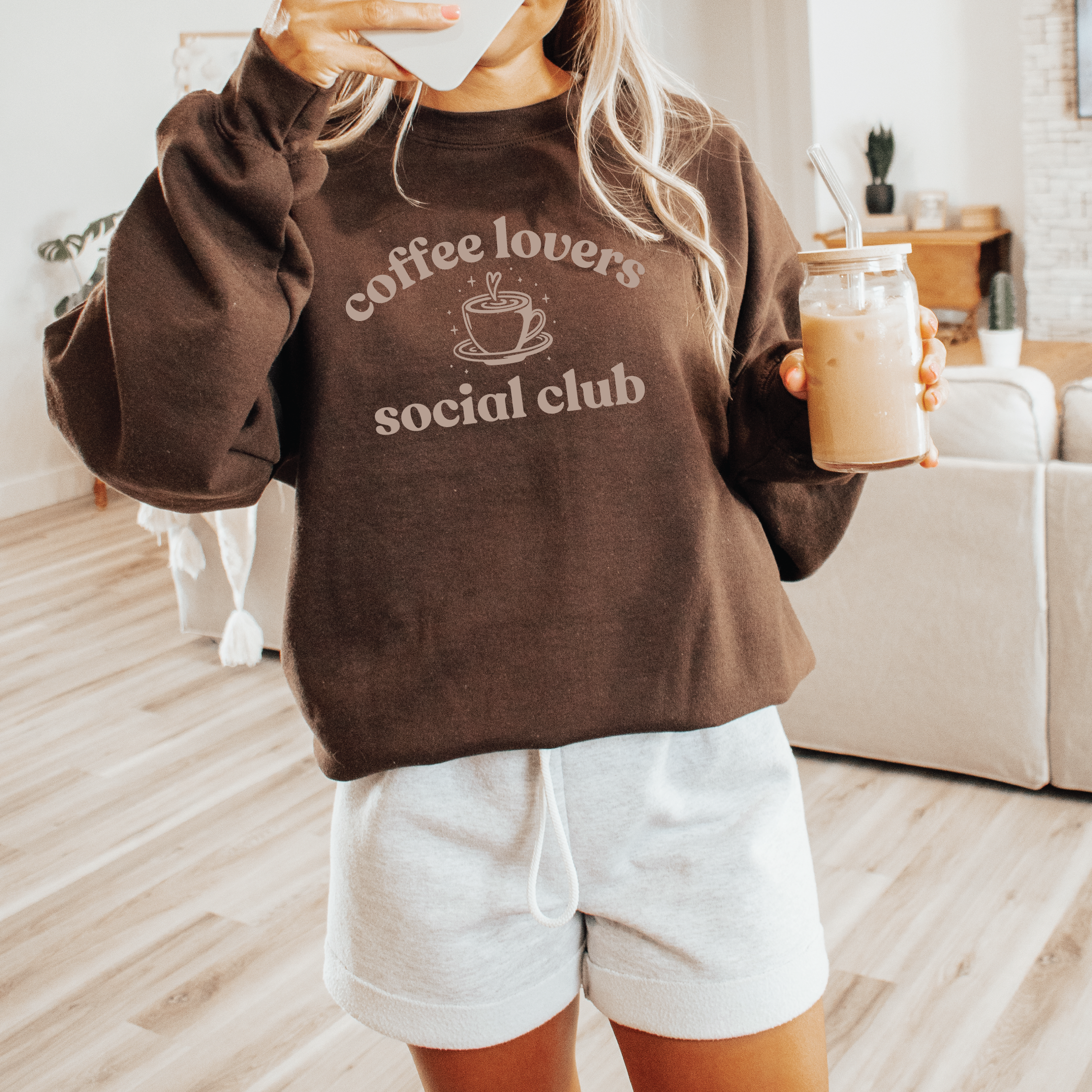 Coffee Lovers Social Club Classic Crew Neck Sweater