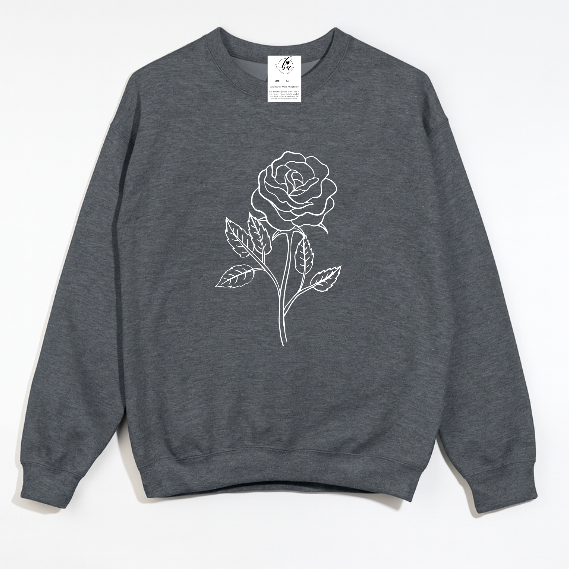 Rose Cozy Crew Neck Sweater