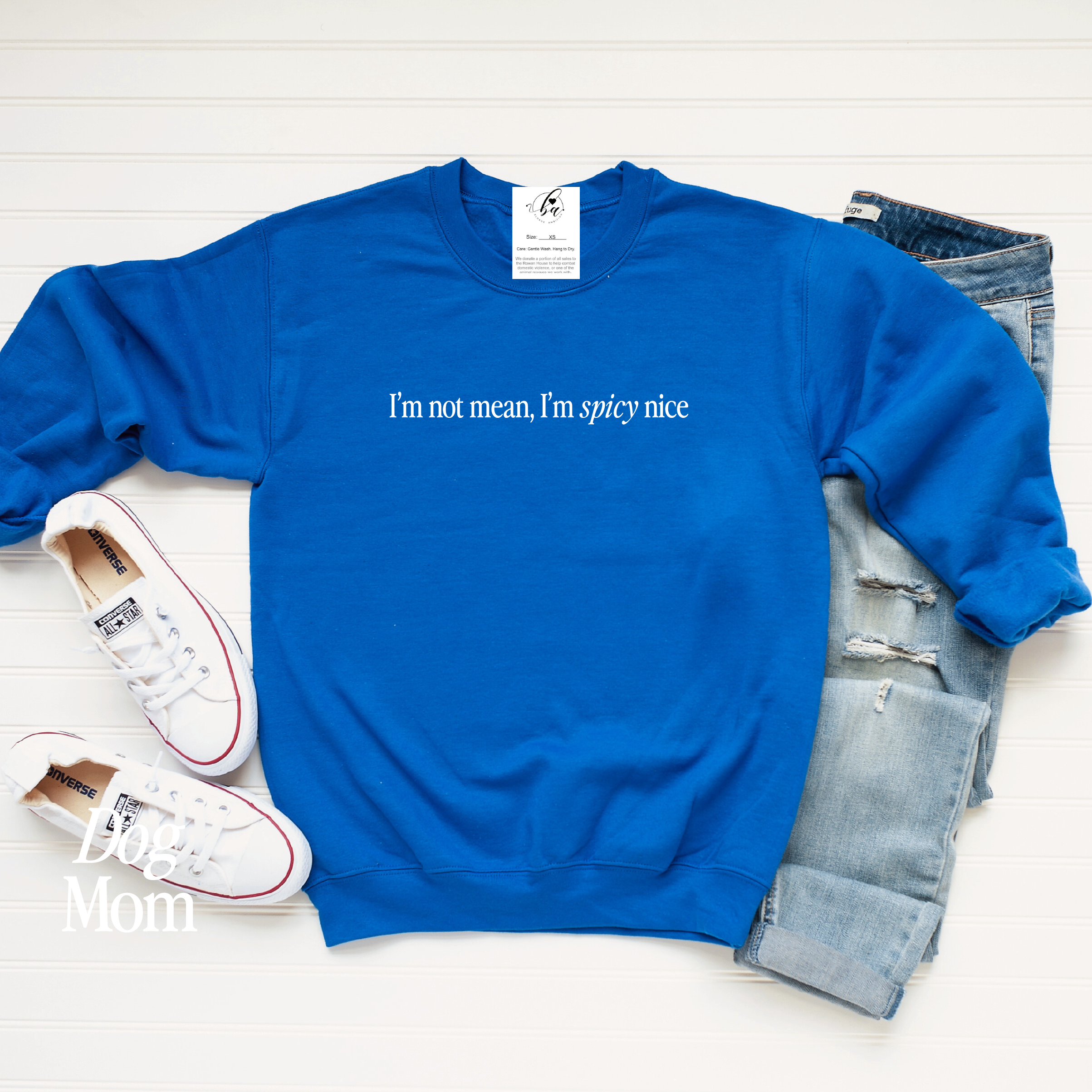 I'm not mean, I'm Spicy Nice Cozy Crew Neck Sweater