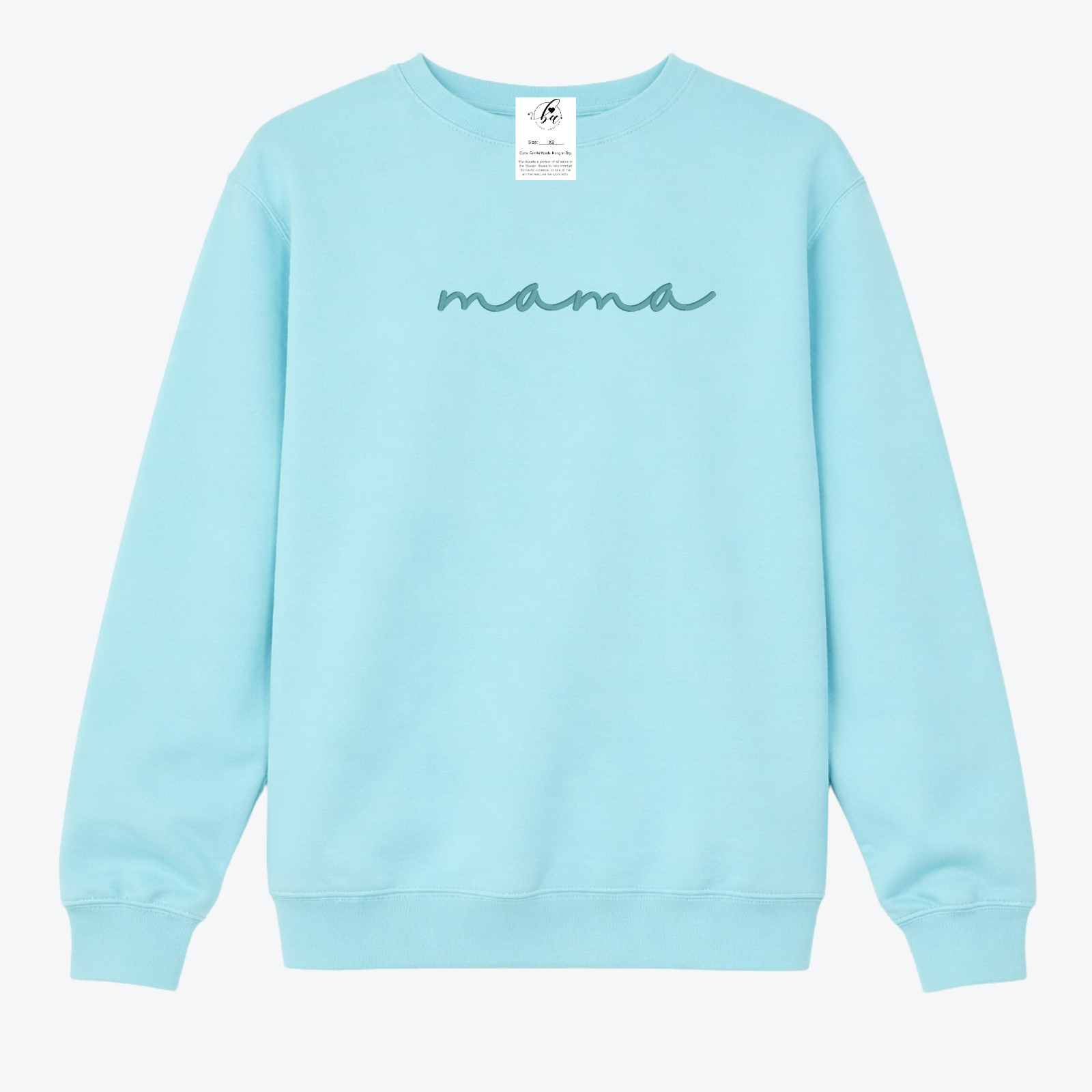 Mama {Script} Embroidered Cozy Crew