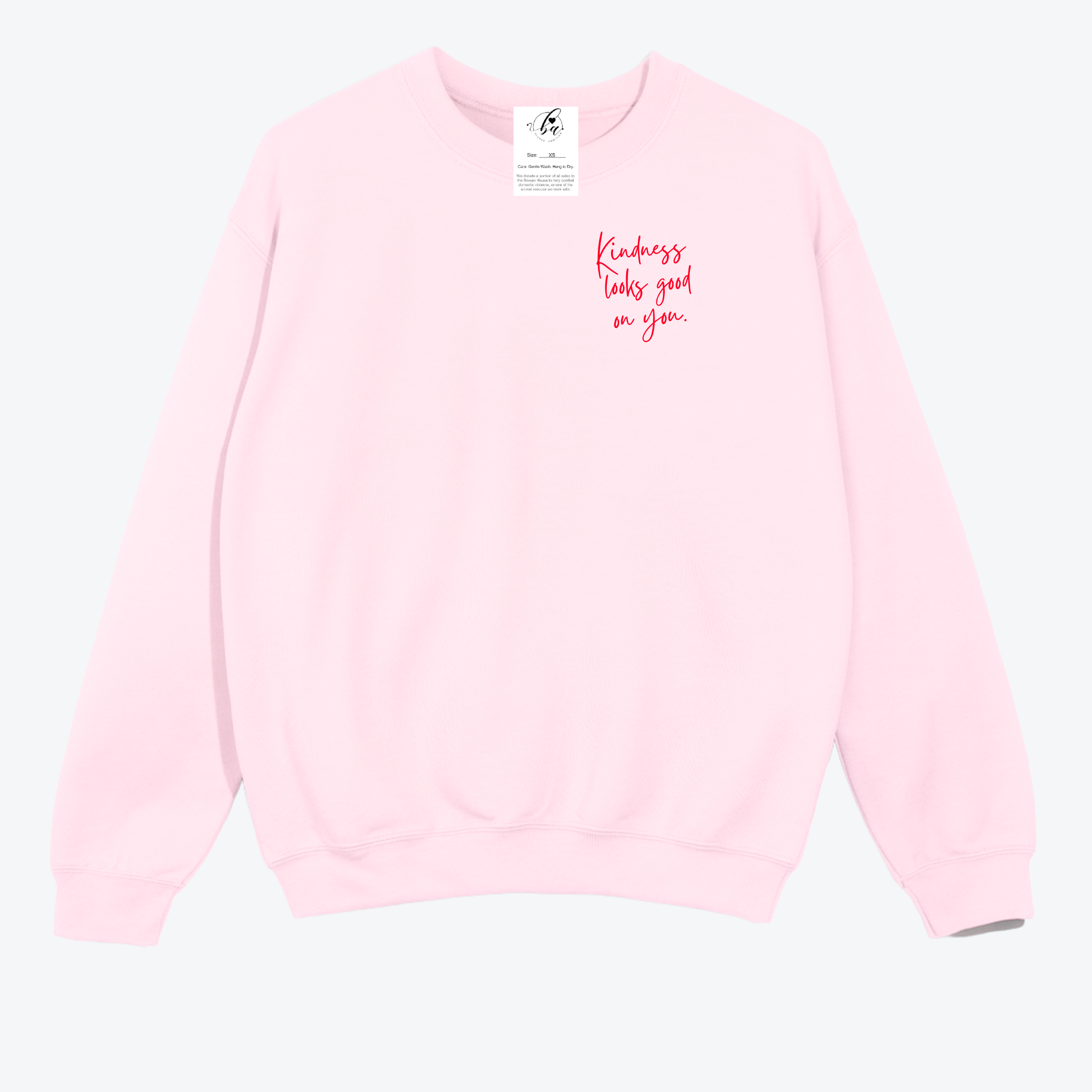 Kindness Looks Good On You Cozy Crew Neck Sweater