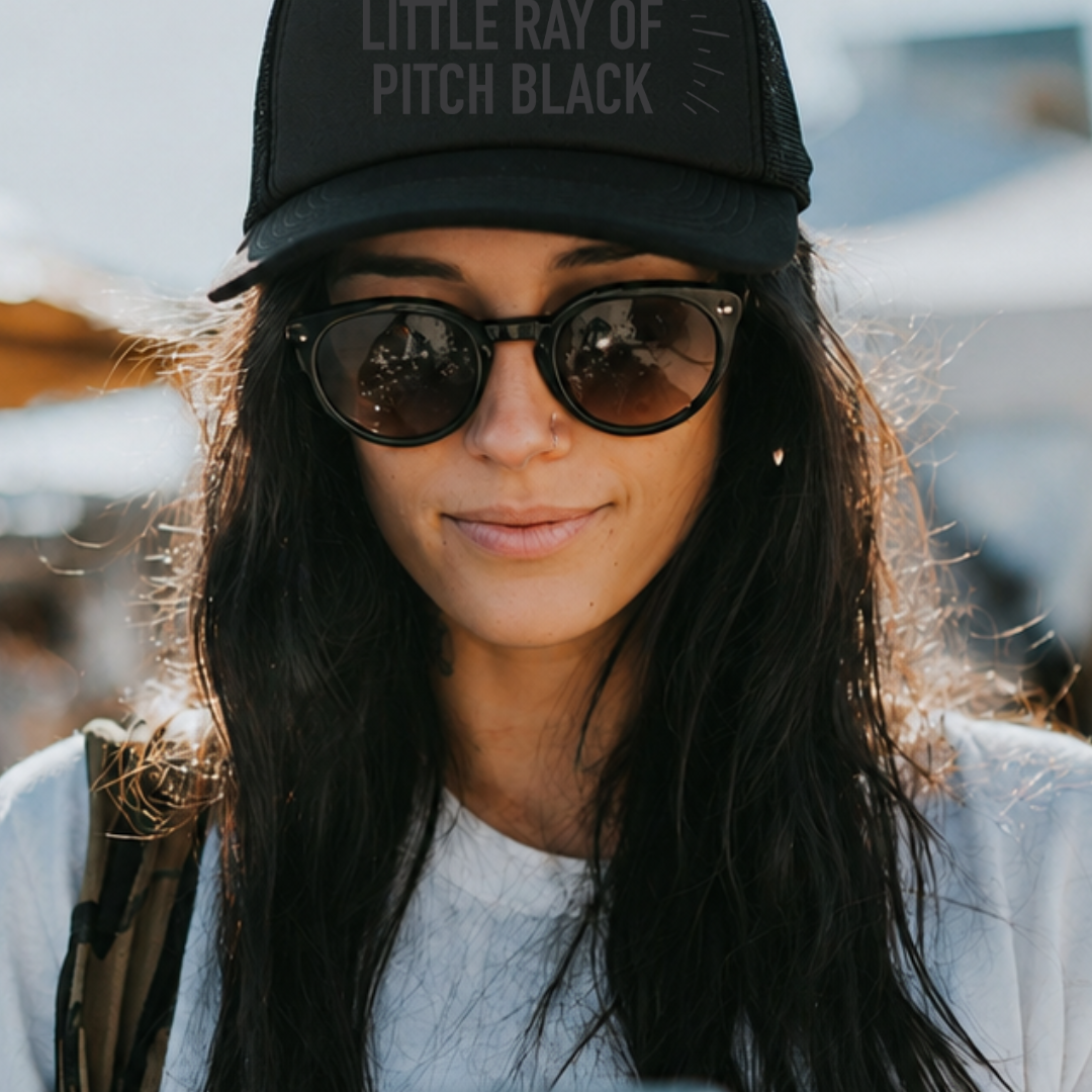 Little Ray of Pitch Black Trucker Cap