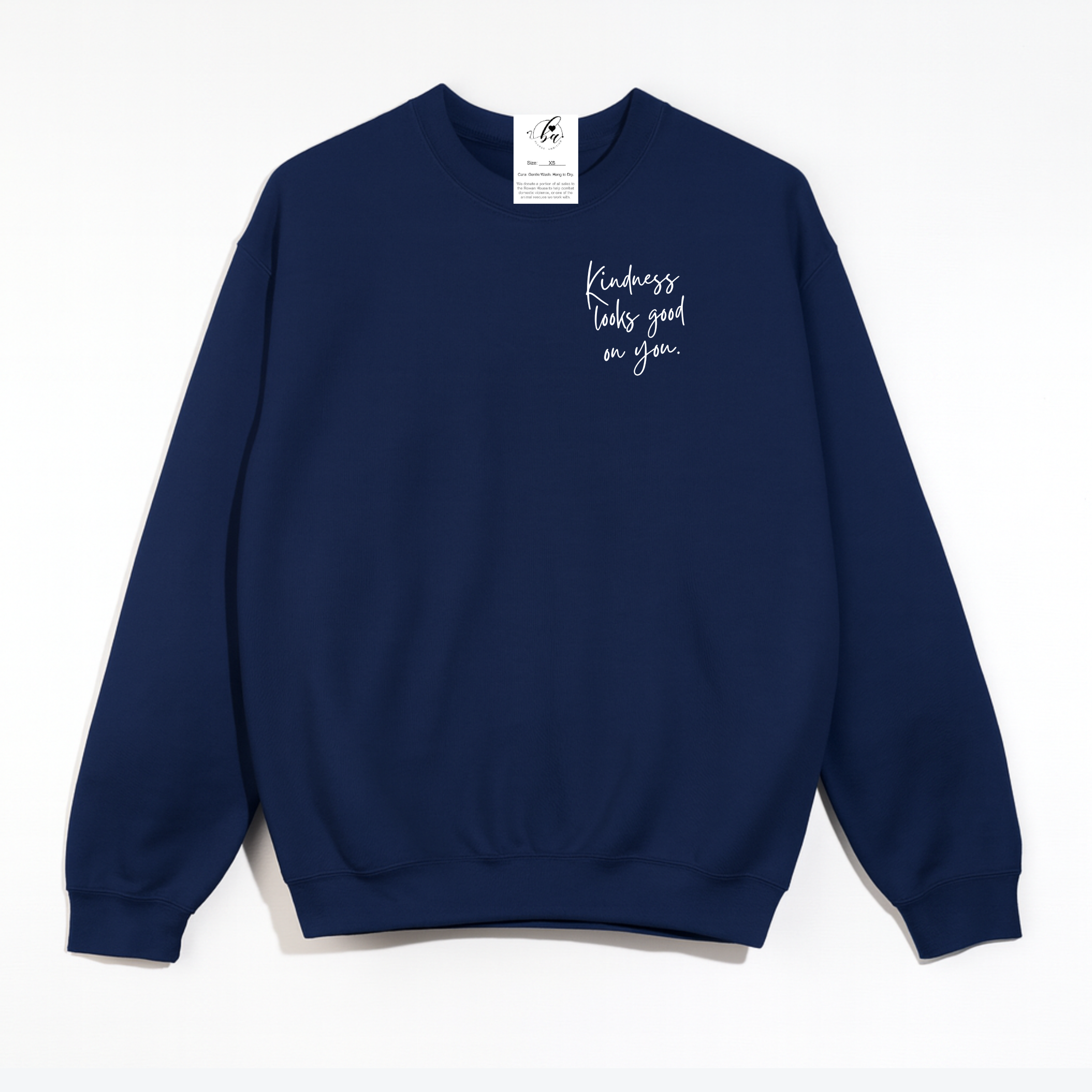 Kindness Looks Good On You Cozy Crew Neck Sweater