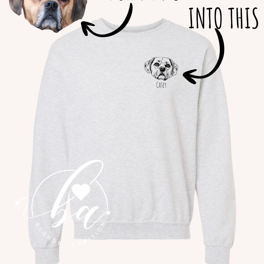 Custom Pet Crew Classic Crew Neck Sweater