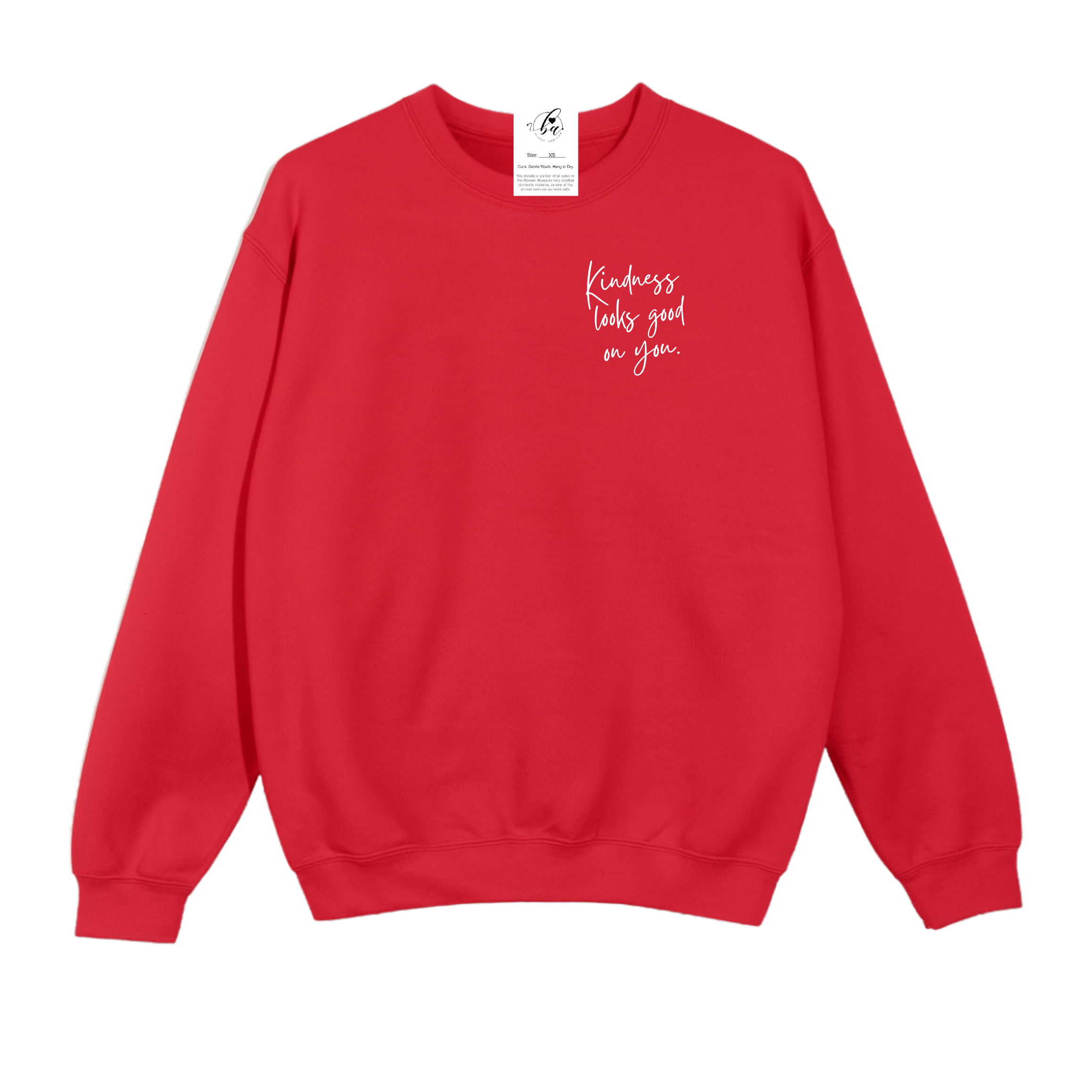 Kindness Looks Good On You Cozy Crew Neck Sweater