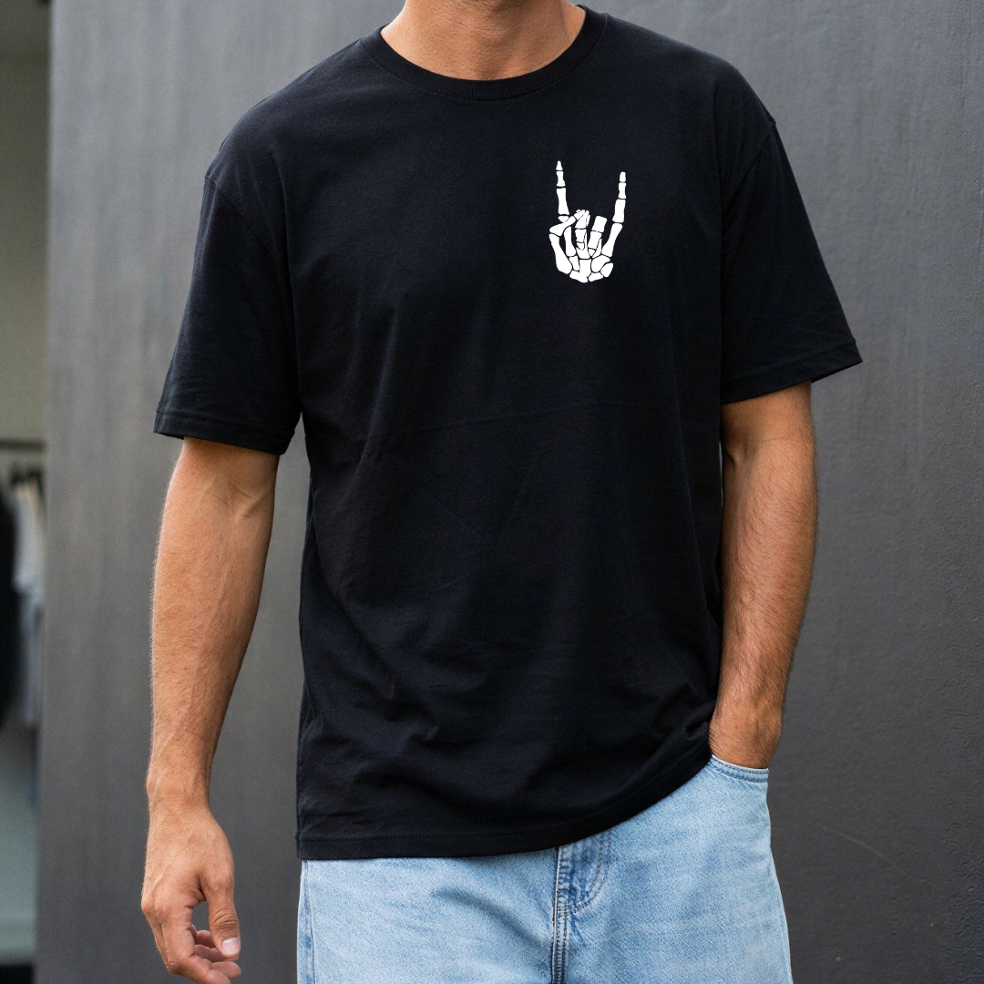 Rock On Skull Hand Tee