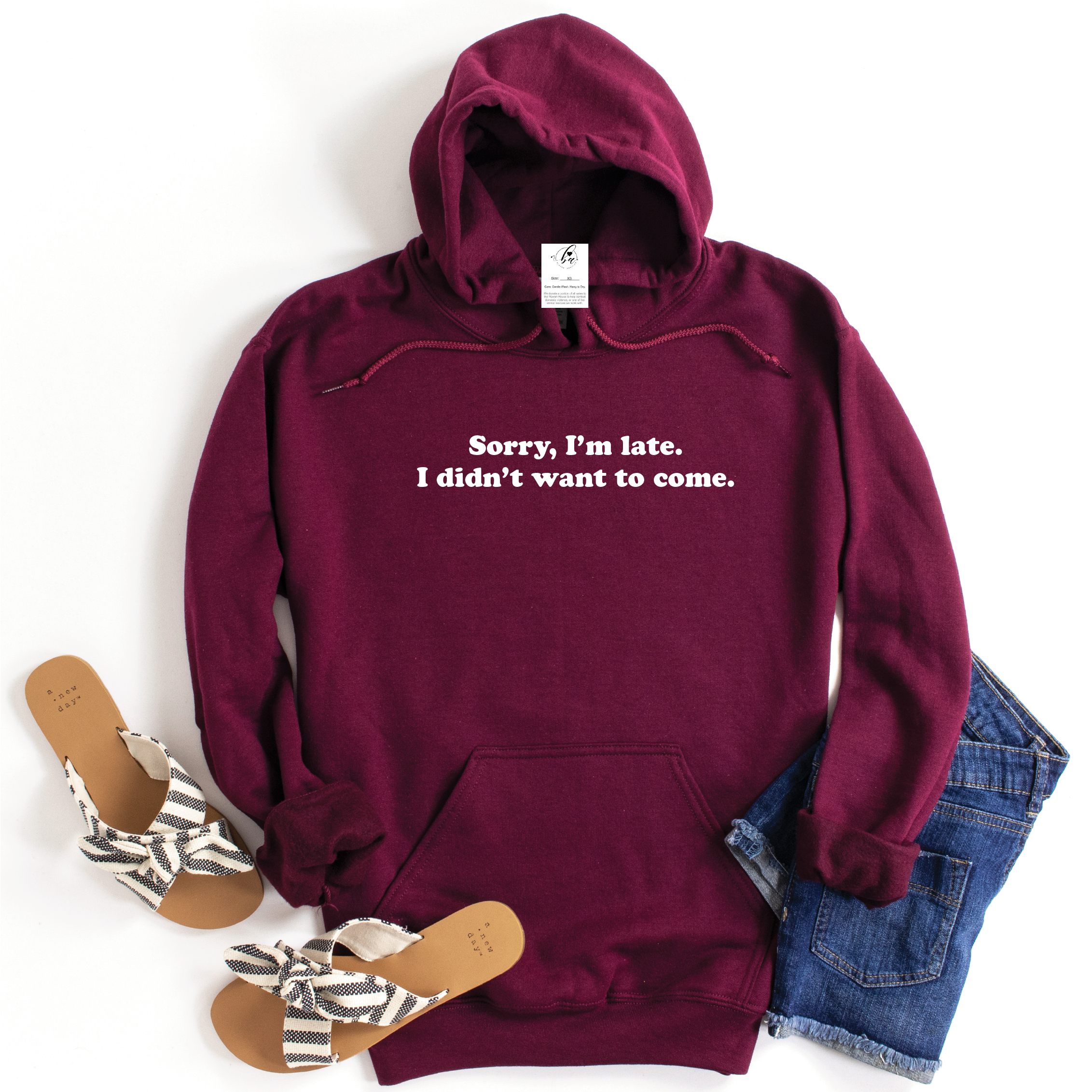Sorry I'm Late, I Didn't Want to Come Cozy HOODIE