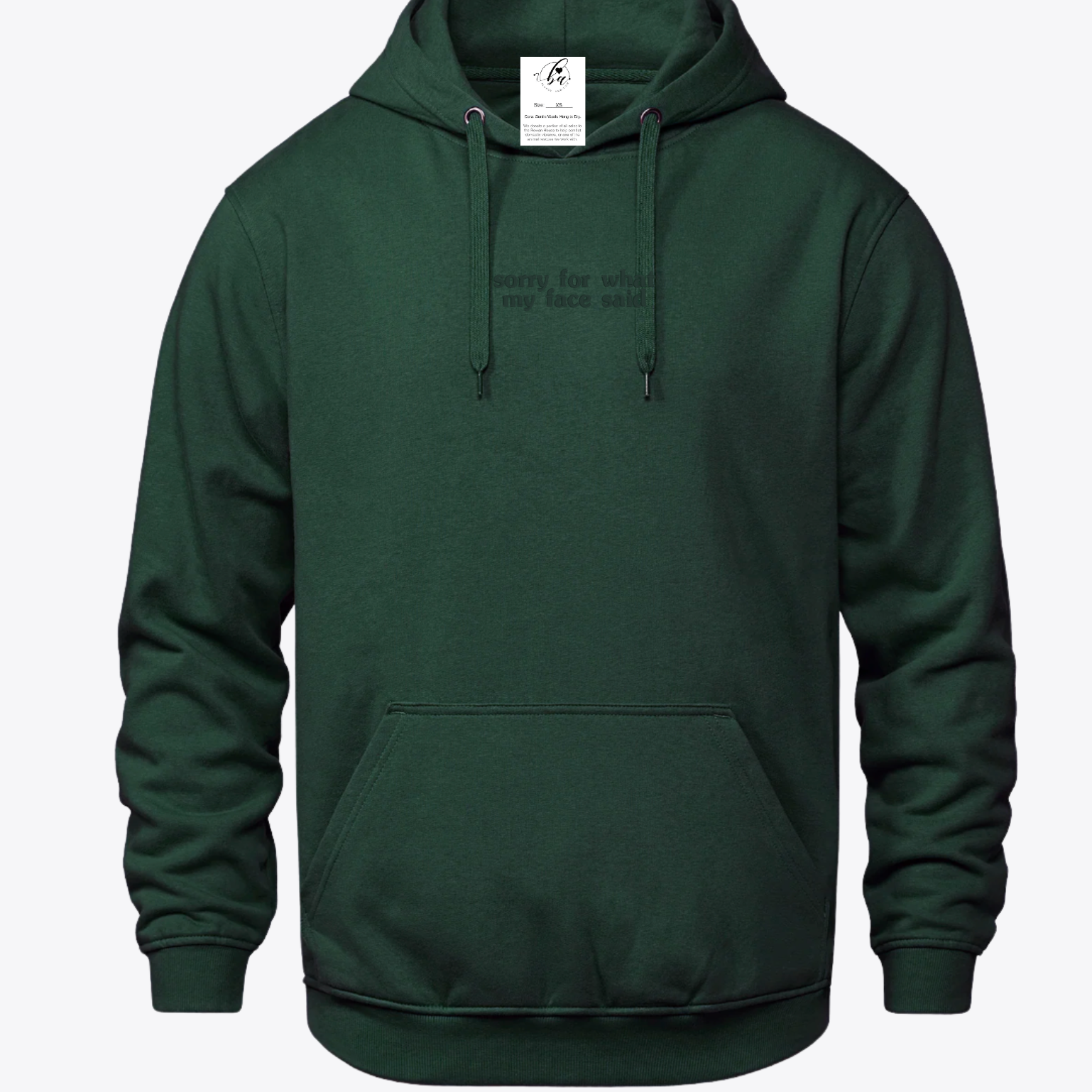 Sorry For What My Face Said Embroidered Ultra Soft Hoodie