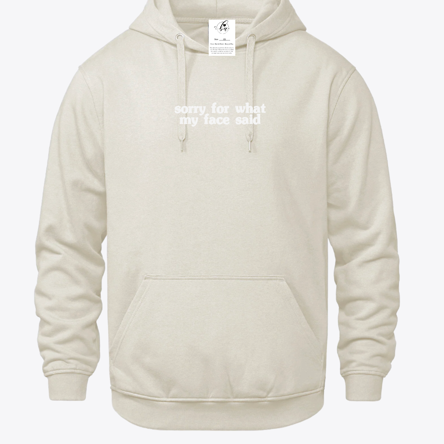 Sorry For What My Face Said Embroidered Ultra Soft Hoodie