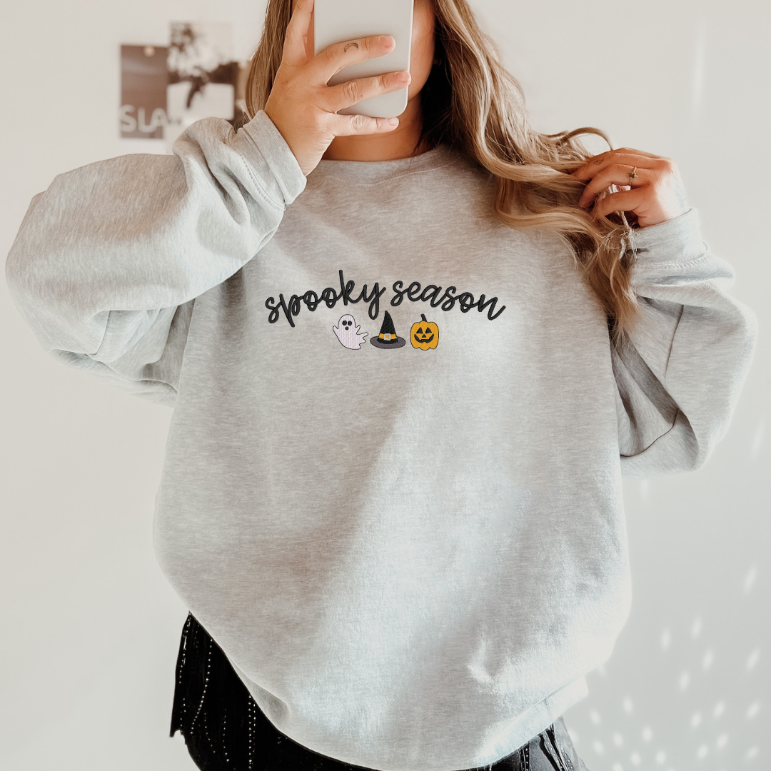 Spooky Season Embroidered Classic Crew