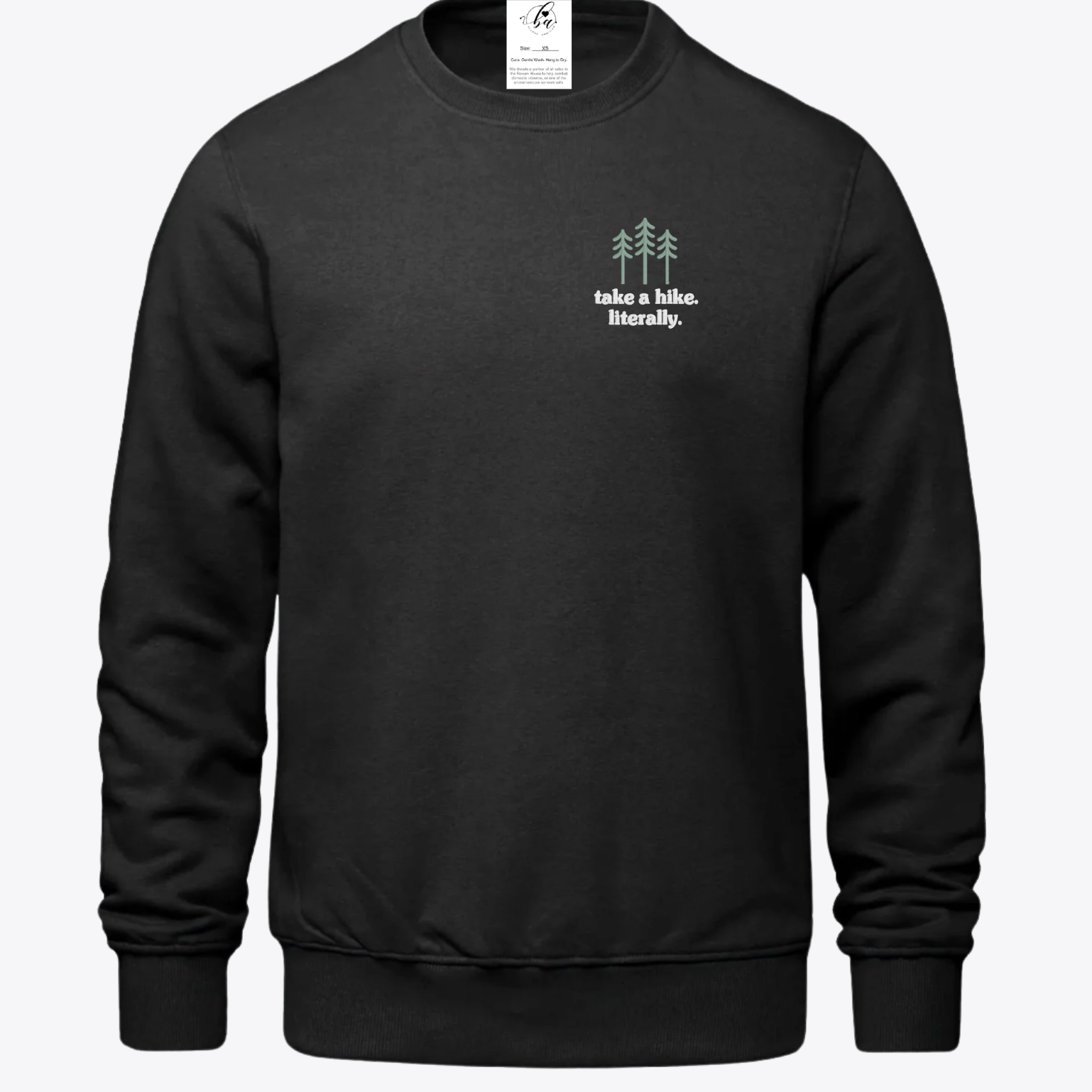 Take a Hike. Literally. Embroidered Ultra Soft Crew Neck Sweater